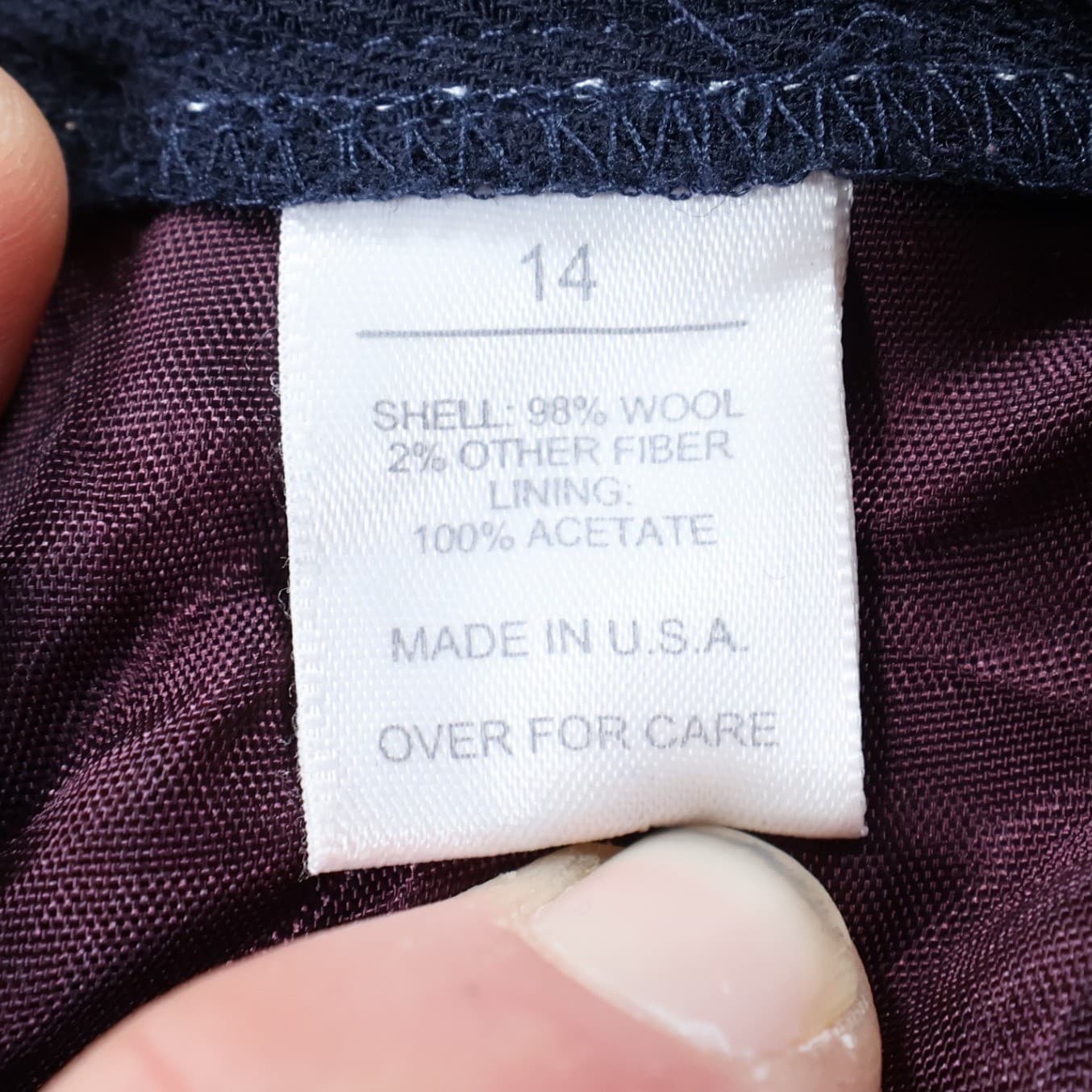Hugo Buscati Trousers Womens 14 Navy Blue Wool Pinstripe Tapered Pleated Vintage - Thumbnail 8