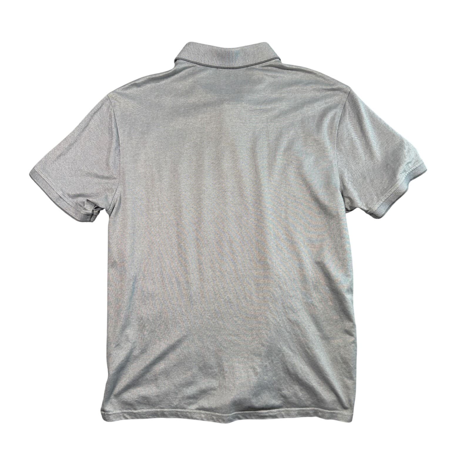 Member's Mark Polo Shirt Mens Medium Gray Excellent Stretch Pique - Thumbnail 2