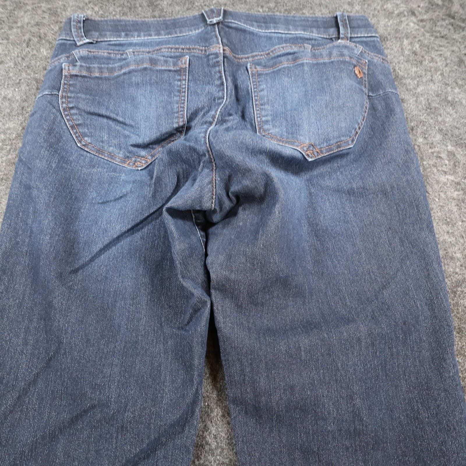 Democracy Jeans Womens 10 Blue Denim Ab Solution Skinny Slimming Dark Wash - Thumbnail 6