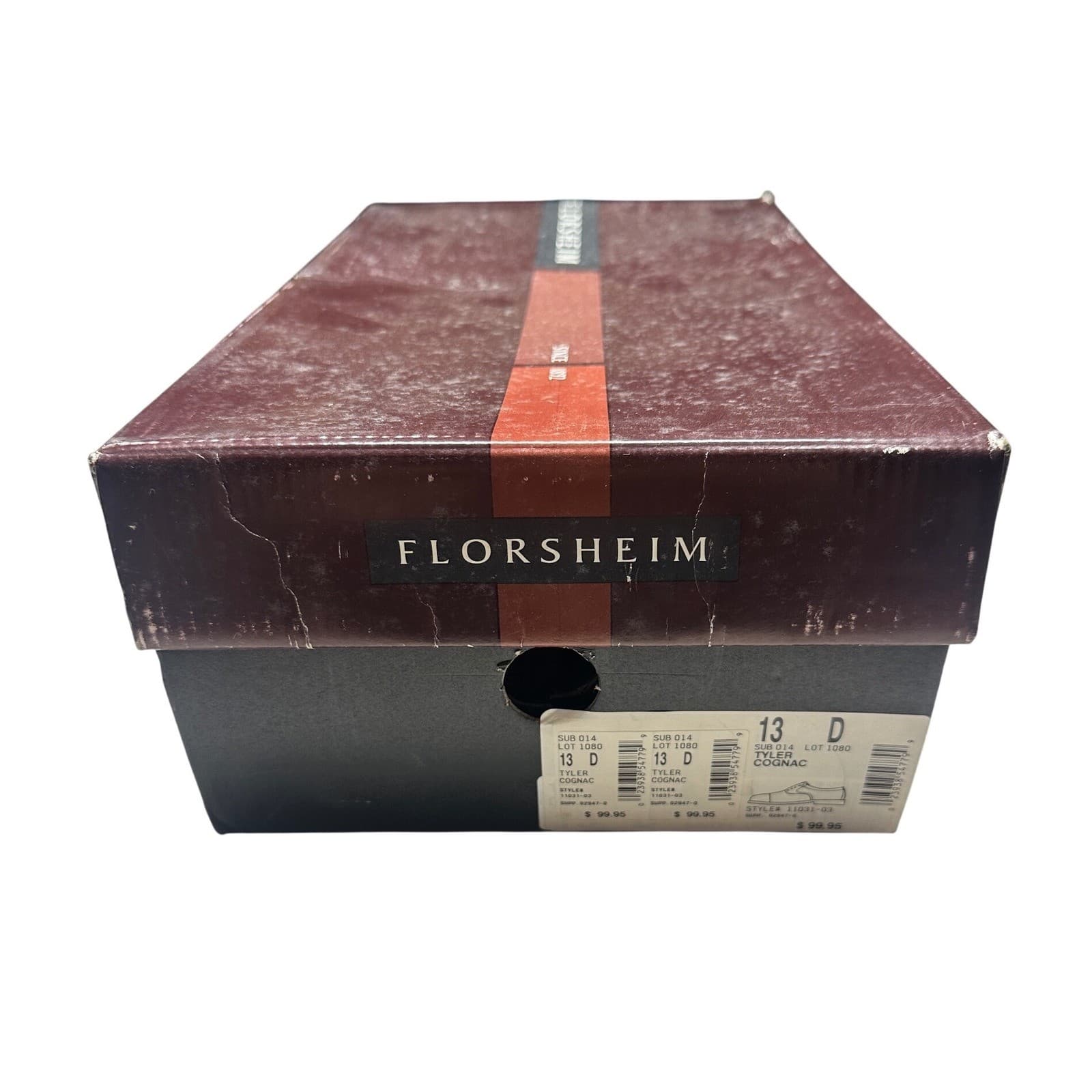Florsheim Tyler Cap Toe Derby Mens 13 D Cognac Leather Dress Shoes NEW - Thumbnail 8