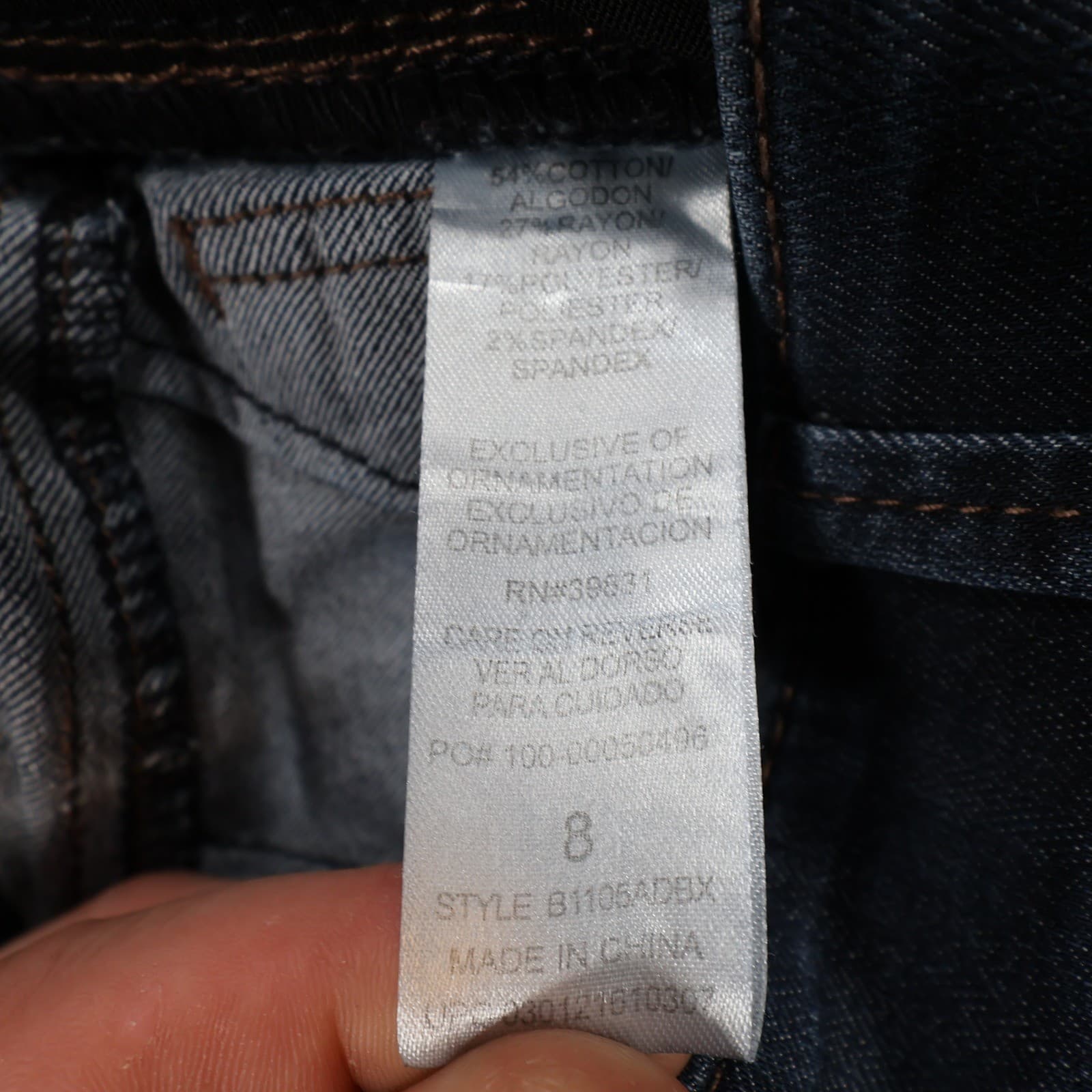 Democracy Jeans Womens 10 Blue Denim Ab Solution Skinny Slimming Dark Wash - Thumbnail 12