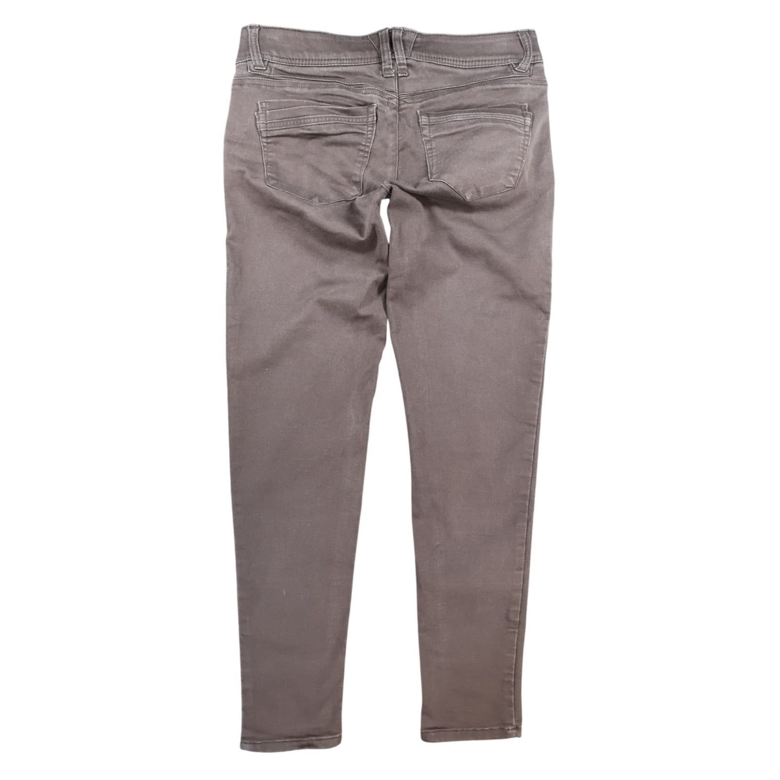 Democracy Skinny Pants Womens 4 Brown Cotton Blend Ab Technology Slim Fit Casual - Thumbnail 2