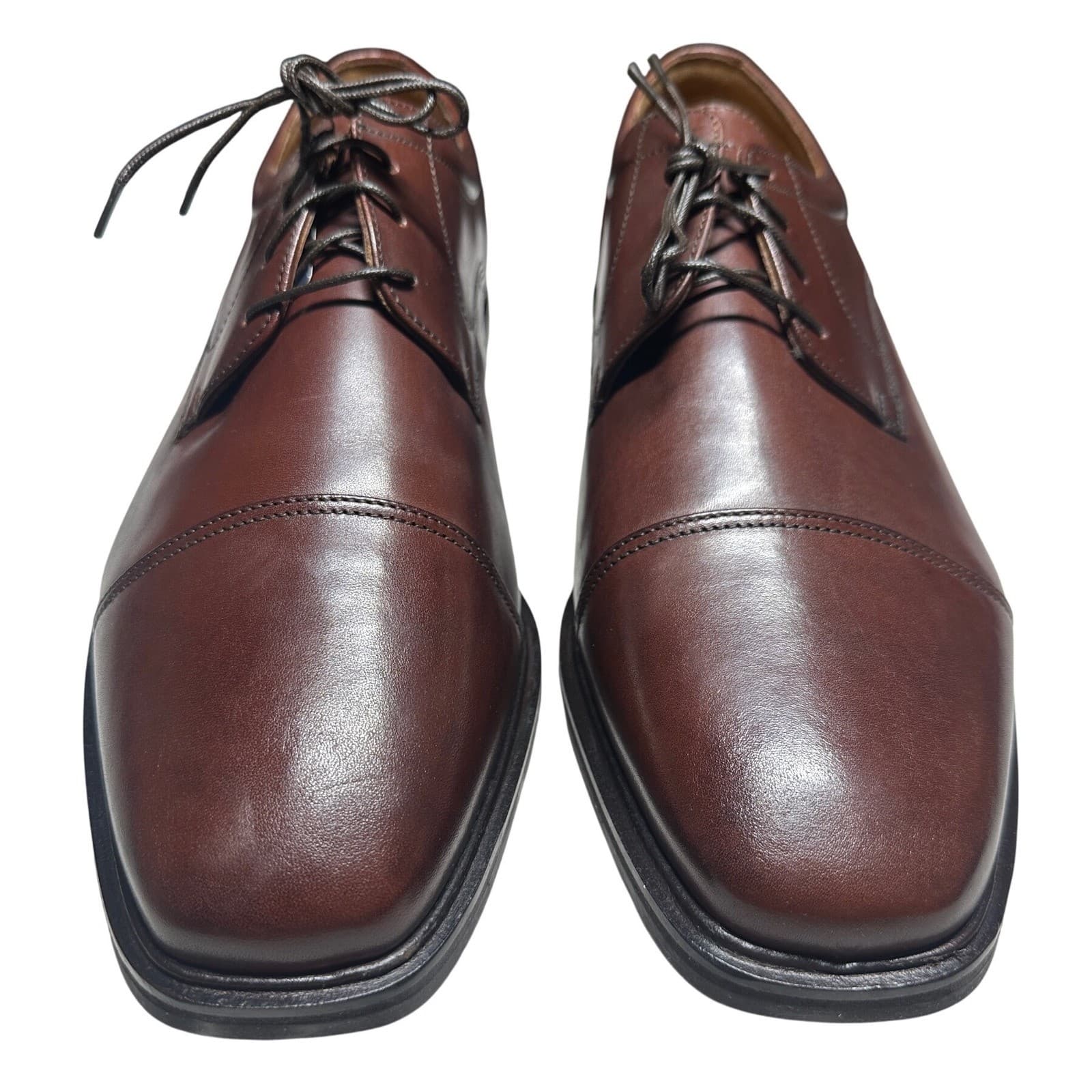 Florsheim Tyler Cap Toe Derby Mens 13 D Cognac Leather Dress Shoes NEW - Thumbnail 2