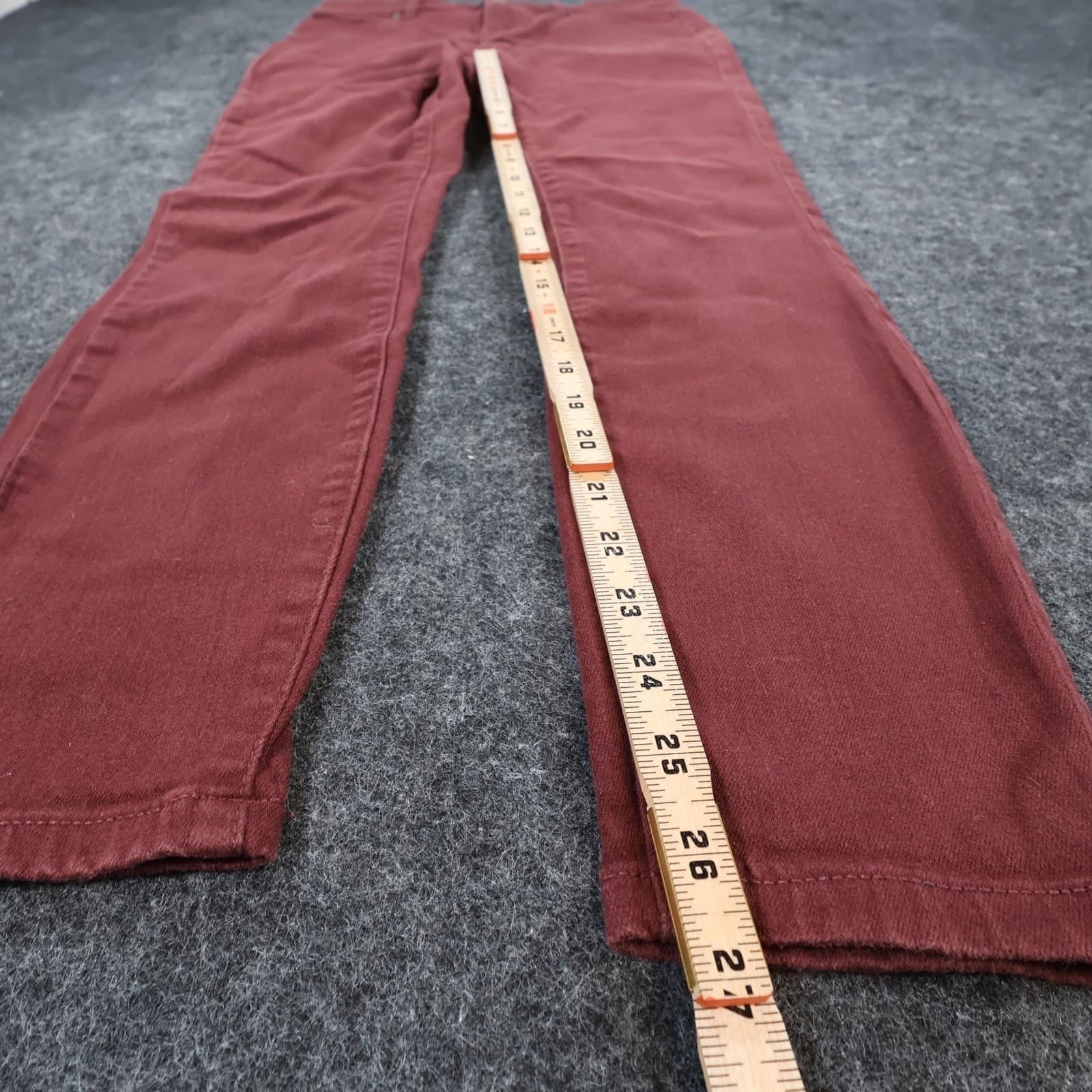 Lakeview Denim Skinny Jeans Womens 27 Burgundy Red Cotton Blend Stretch Slim - Thumbnail 4