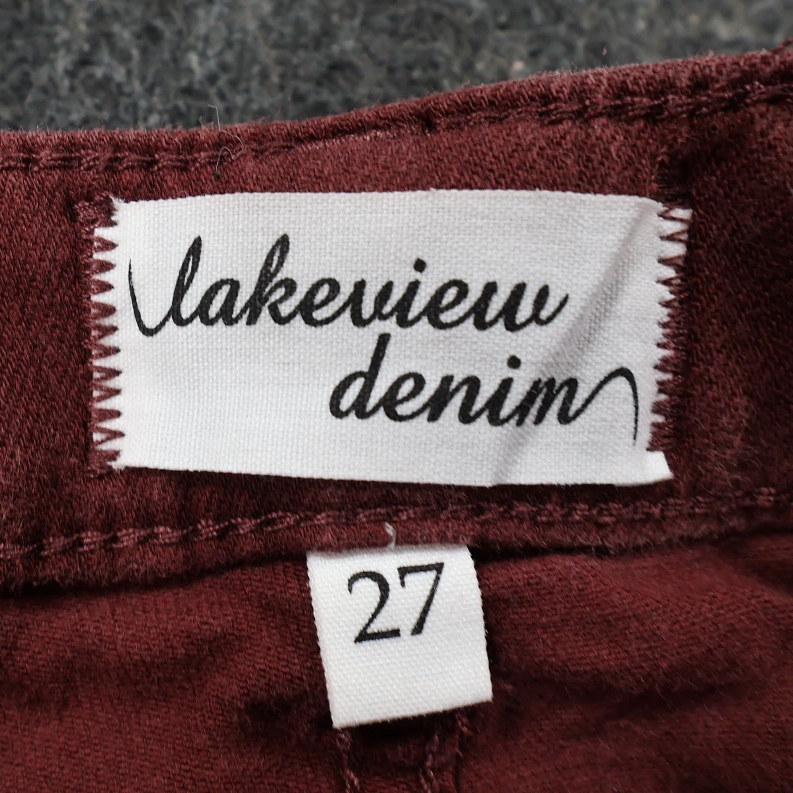 Lakeview Denim Skinny Jeans Womens 27 Burgundy Red Cotton Blend Stretch Slim - Thumbnail 7