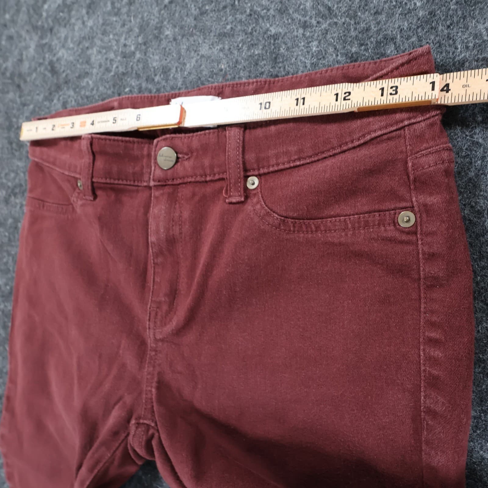 Lakeview Denim Skinny Jeans Womens 27 Burgundy Red Cotton Blend Stretch Slim - Thumbnail 6
