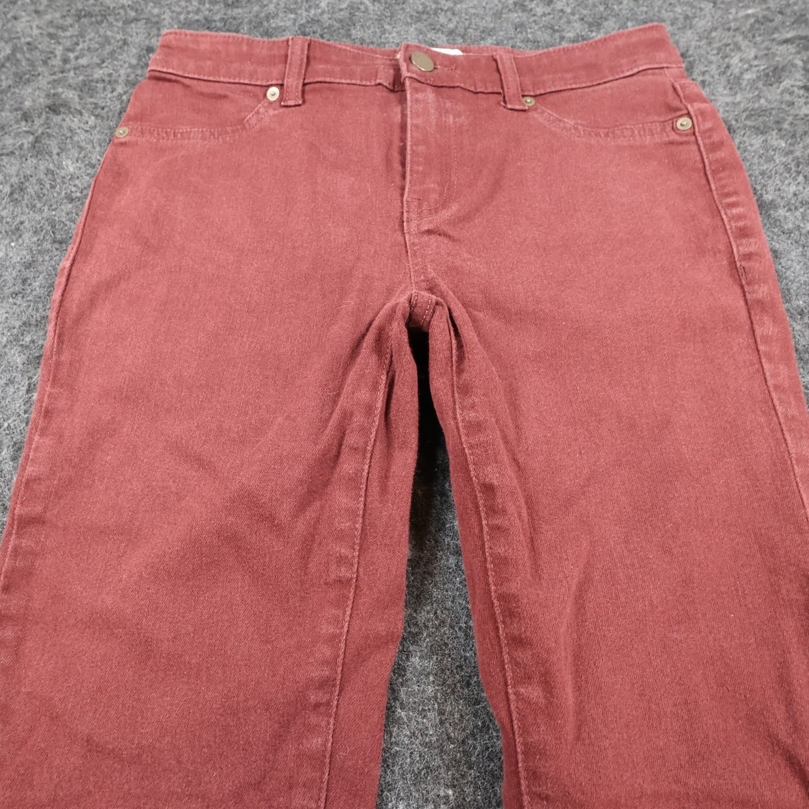 Lakeview Denim Skinny Jeans Womens 27 Burgundy Red Cotton Blend Stretch Slim - Thumbnail 9