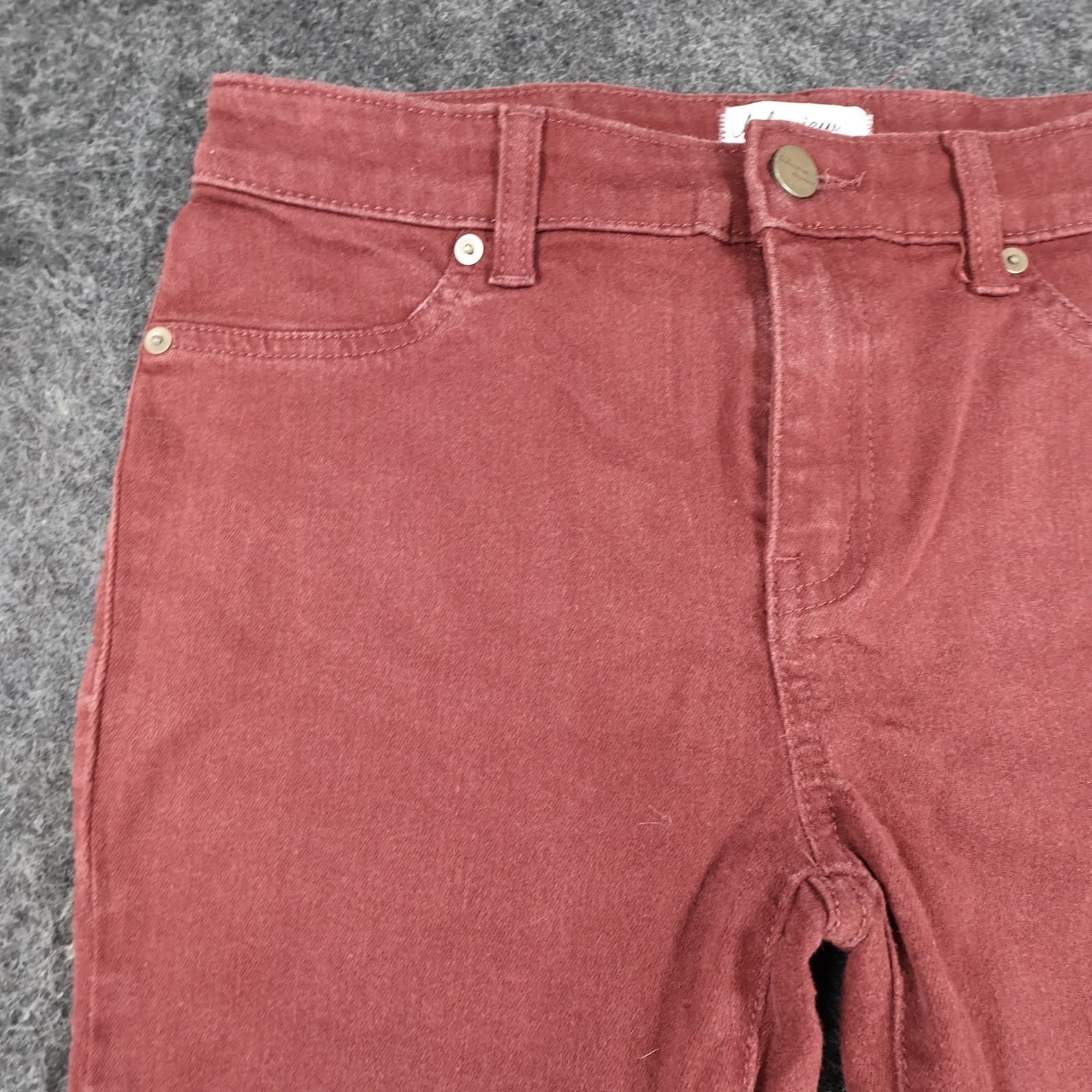 Lakeview Denim Skinny Jeans Womens 27 Burgundy Red Cotton Blend Stretch Slim - Thumbnail 11