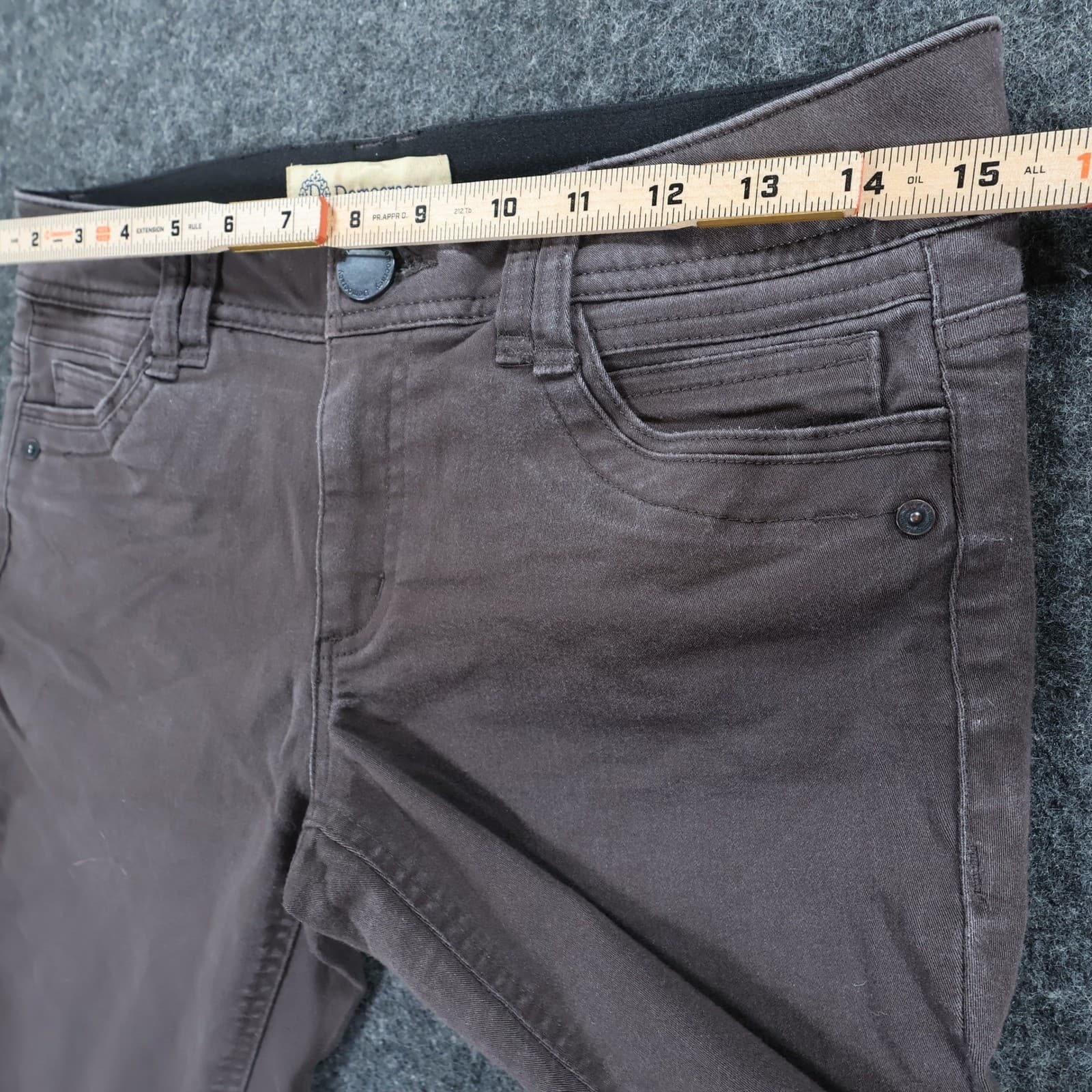 Democracy Skinny Pants Womens 4 Brown Cotton Blend Ab Technology Slim Fit Casual - Thumbnail 6