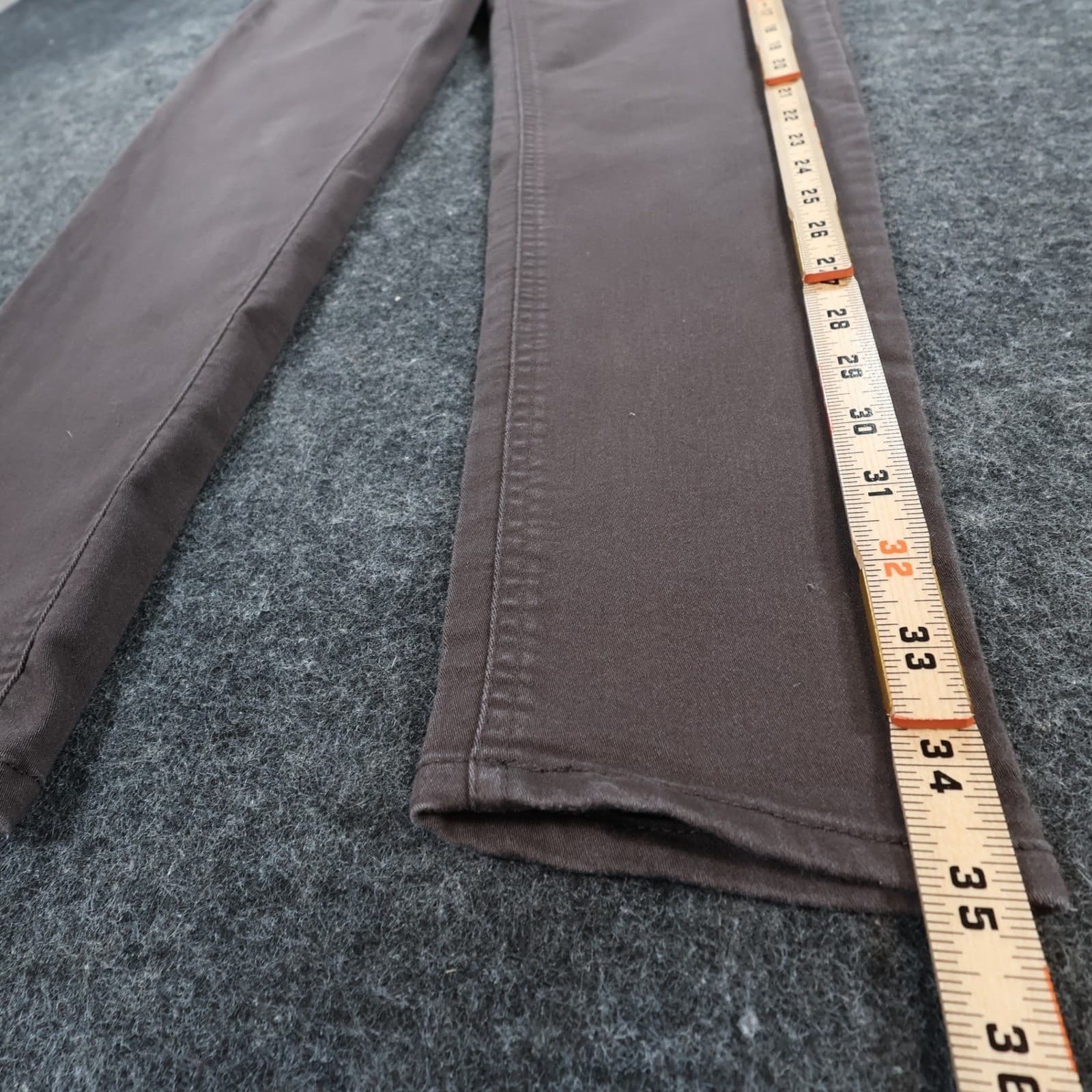Democracy Skinny Pants Womens 4 Brown Cotton Blend Ab Technology Slim Fit Casual - Thumbnail 3