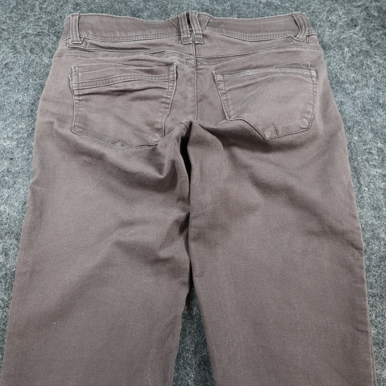 Democracy Skinny Pants Womens 4 Brown Cotton Blend Ab Technology Slim Fit Casual - Thumbnail 10