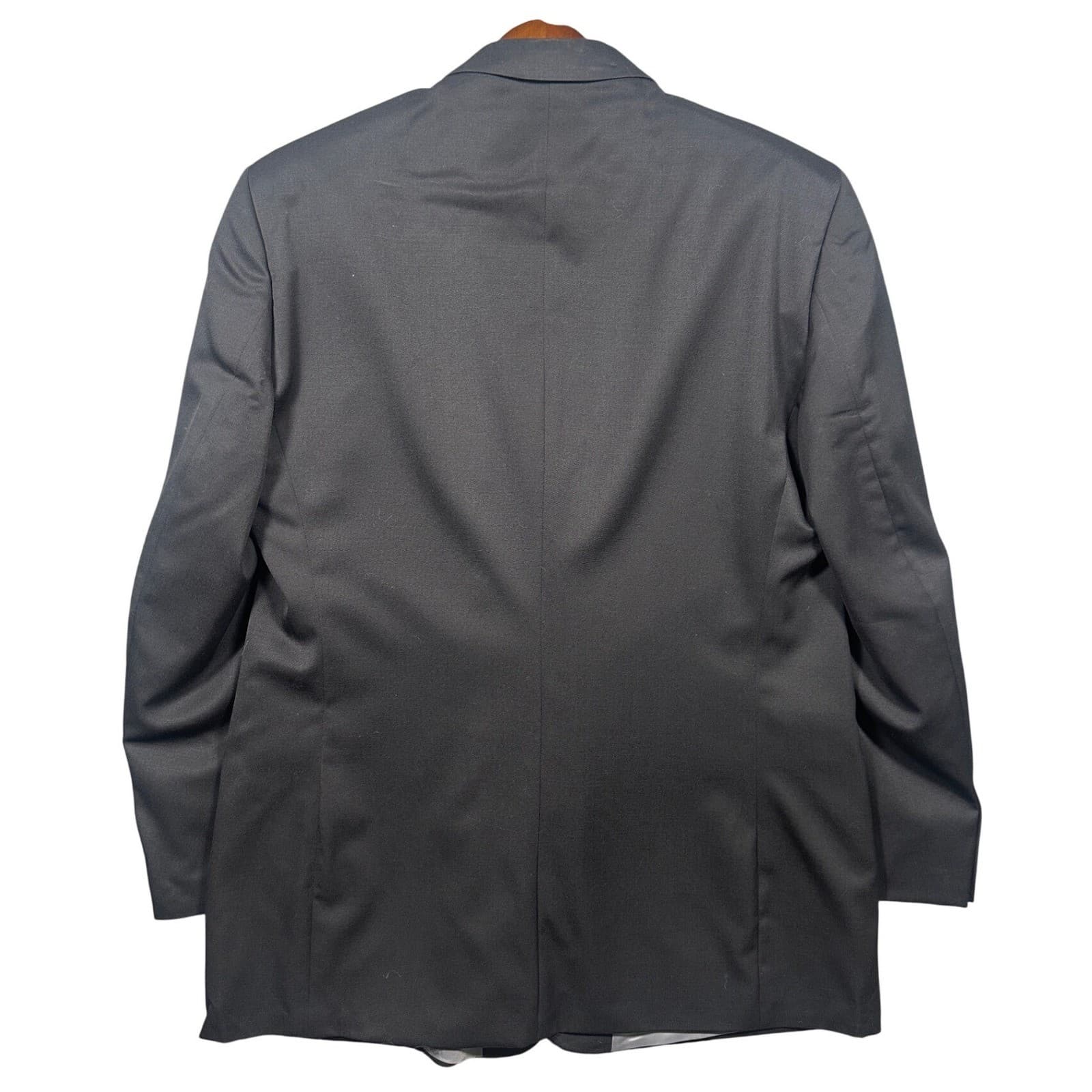 Linea Uomo Blazer Mens 48XL Black NWT 100% Wool Three Button Suit Jacket - Thumbnail 3
