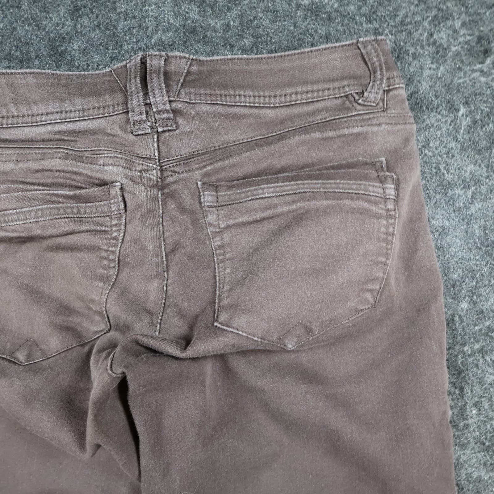 Democracy Skinny Pants Womens 4 Brown Cotton Blend Ab Technology Slim Fit Casual - Thumbnail 12