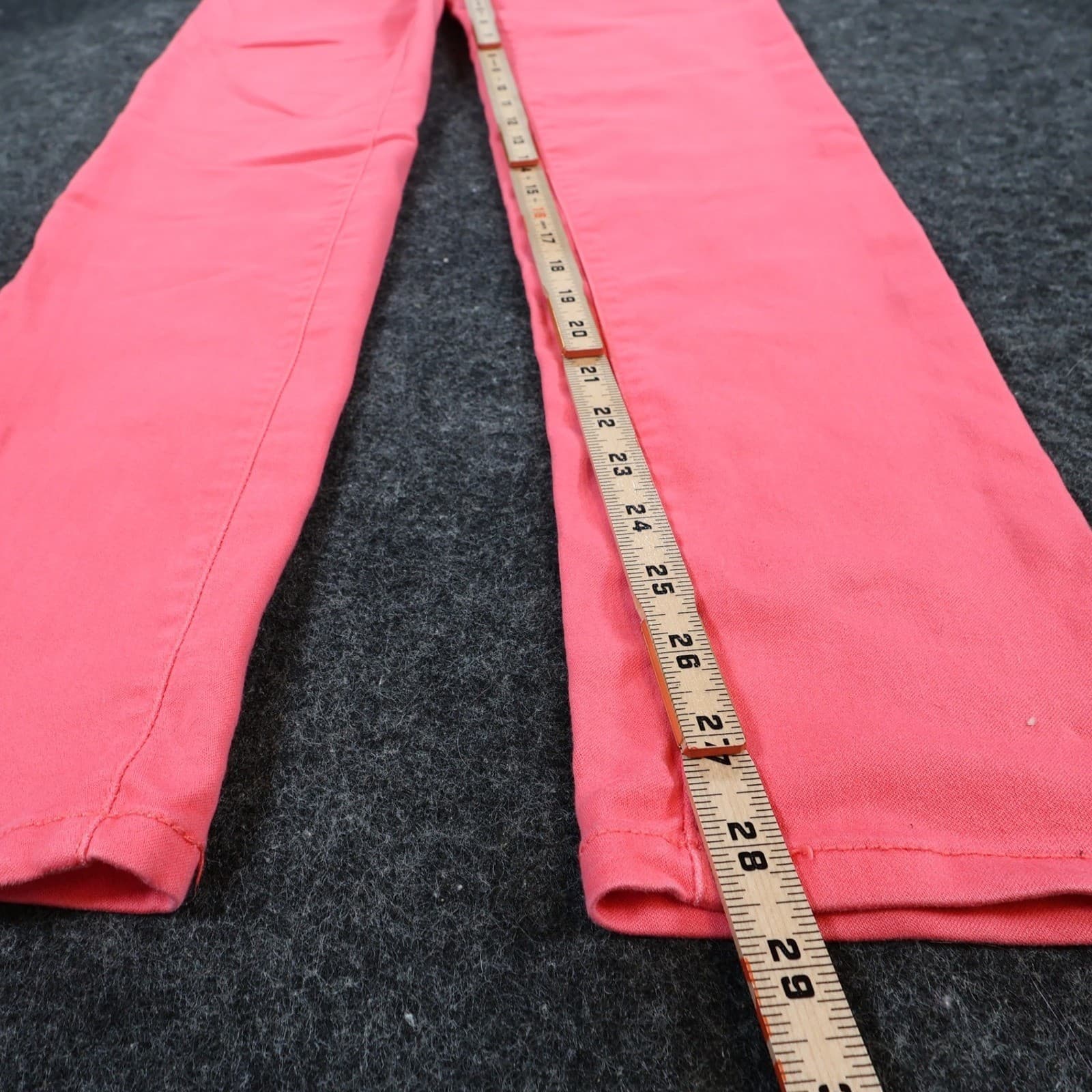 Celebrity Pink Skinny Jeans Womens 9/29 Coral Cotton Blend Stretch Calypso Coral - Thumbnail 4