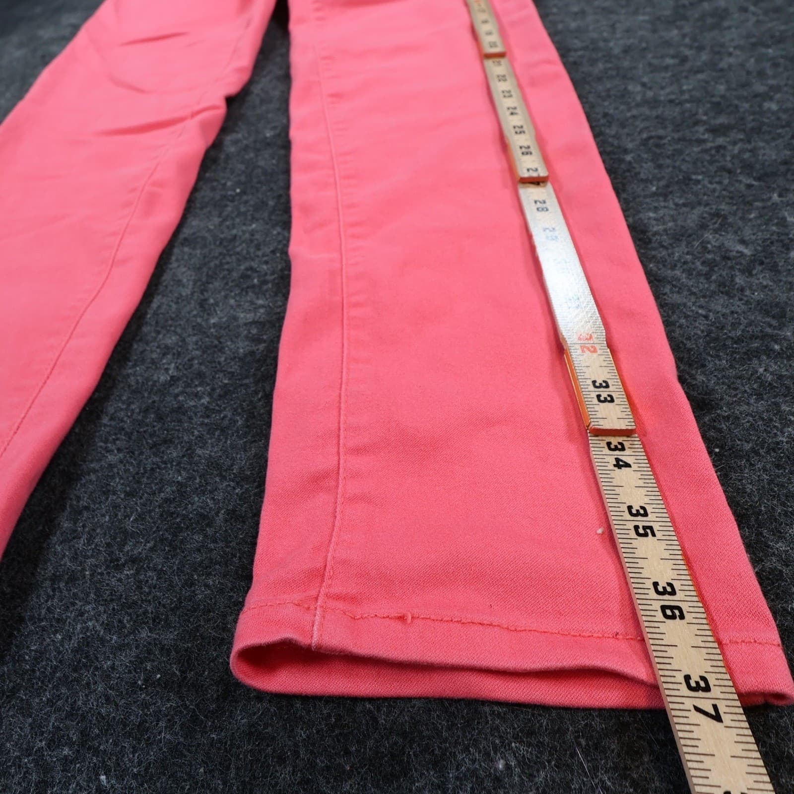Celebrity Pink Skinny Jeans Womens 9/29 Coral Cotton Blend Stretch Calypso Coral - Thumbnail 3