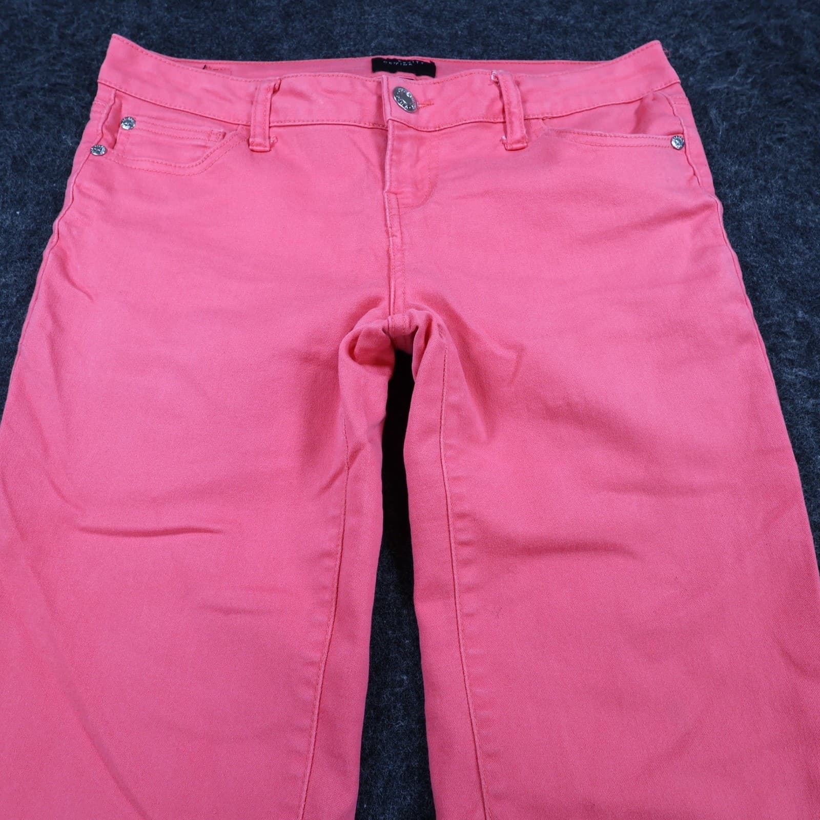 Celebrity Pink Skinny Jeans Womens 9/29 Coral Cotton Blend Stretch Calypso Coral - Thumbnail 9