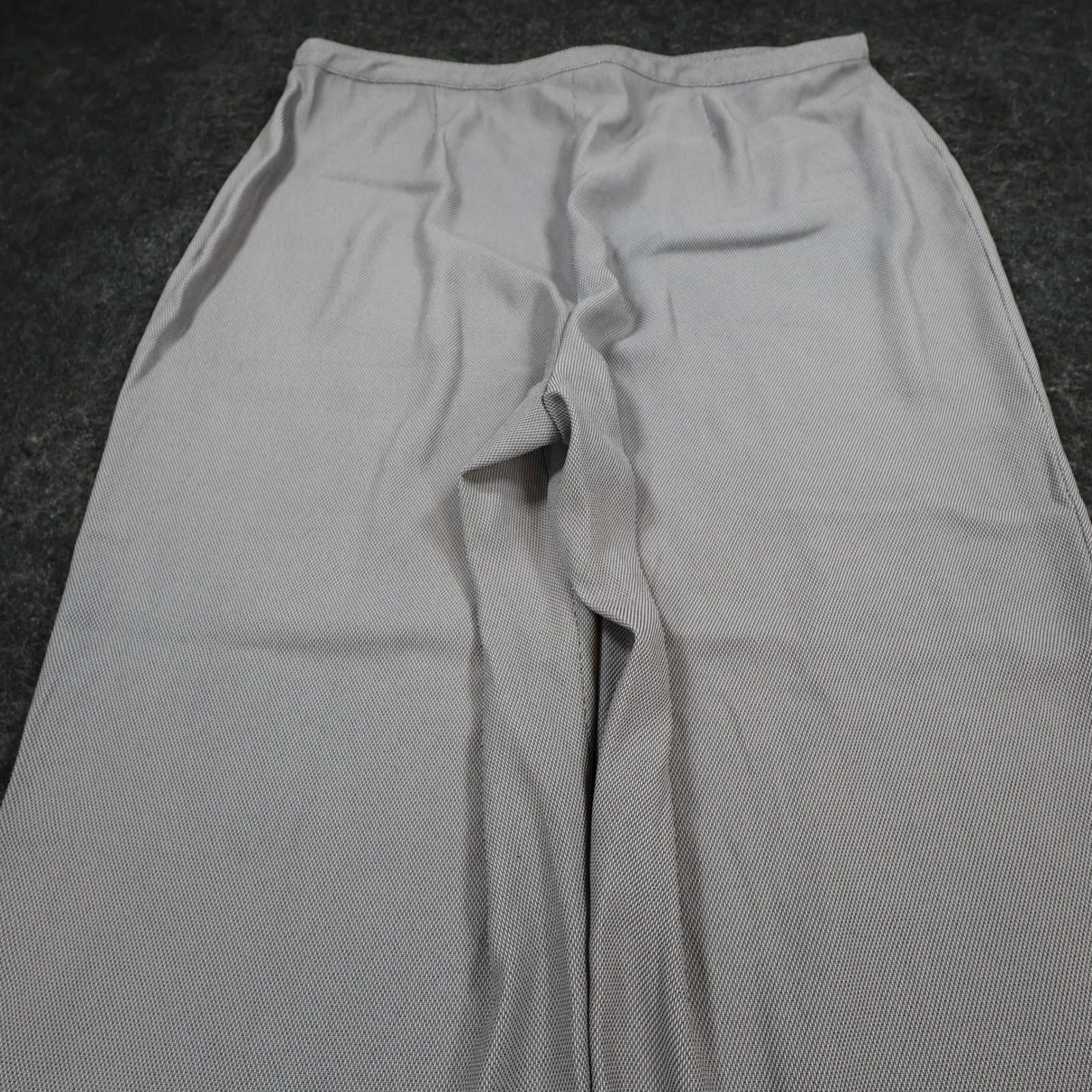 Worthington Dress Pants Womens 18 Grey Polyester Wide Leg Career Office Trousers - Thumbnail 9