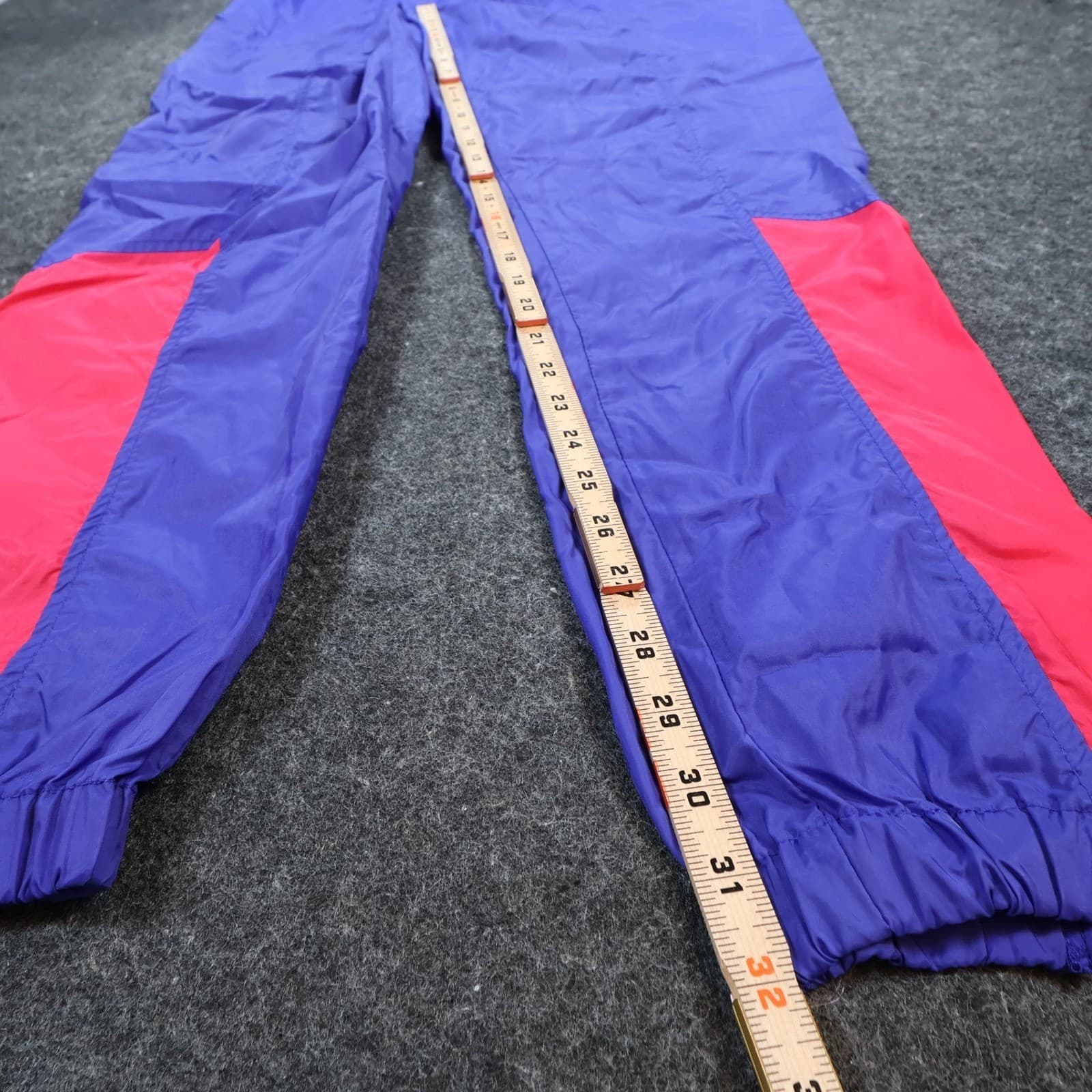 Nike Track Pants Mens Large Purple Nylon Vintage 90s Colorblock Windbreaker - Thumbnail 4