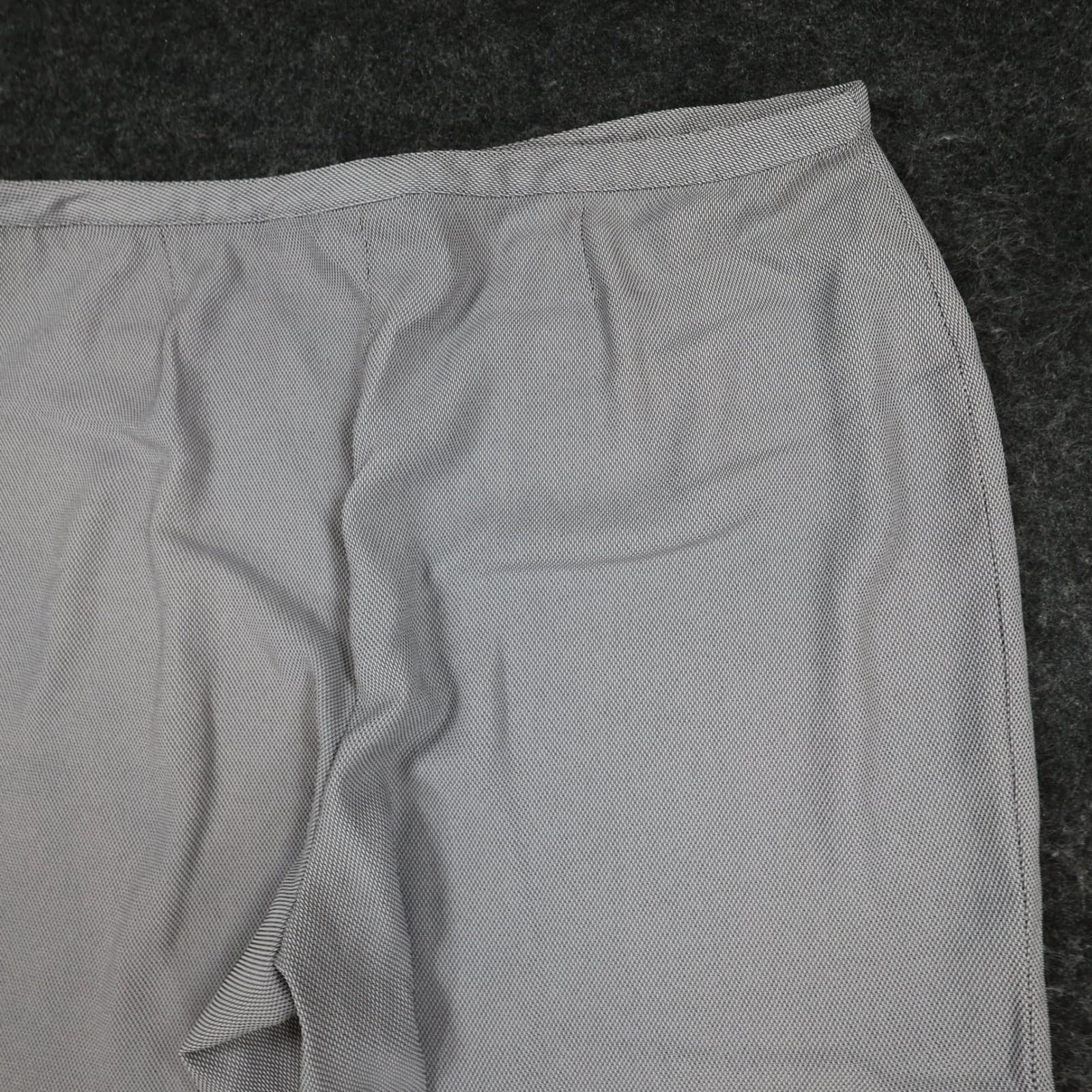 Worthington Dress Pants Womens 18 Grey Polyester Wide Leg Career Office Trousers - Thumbnail 11