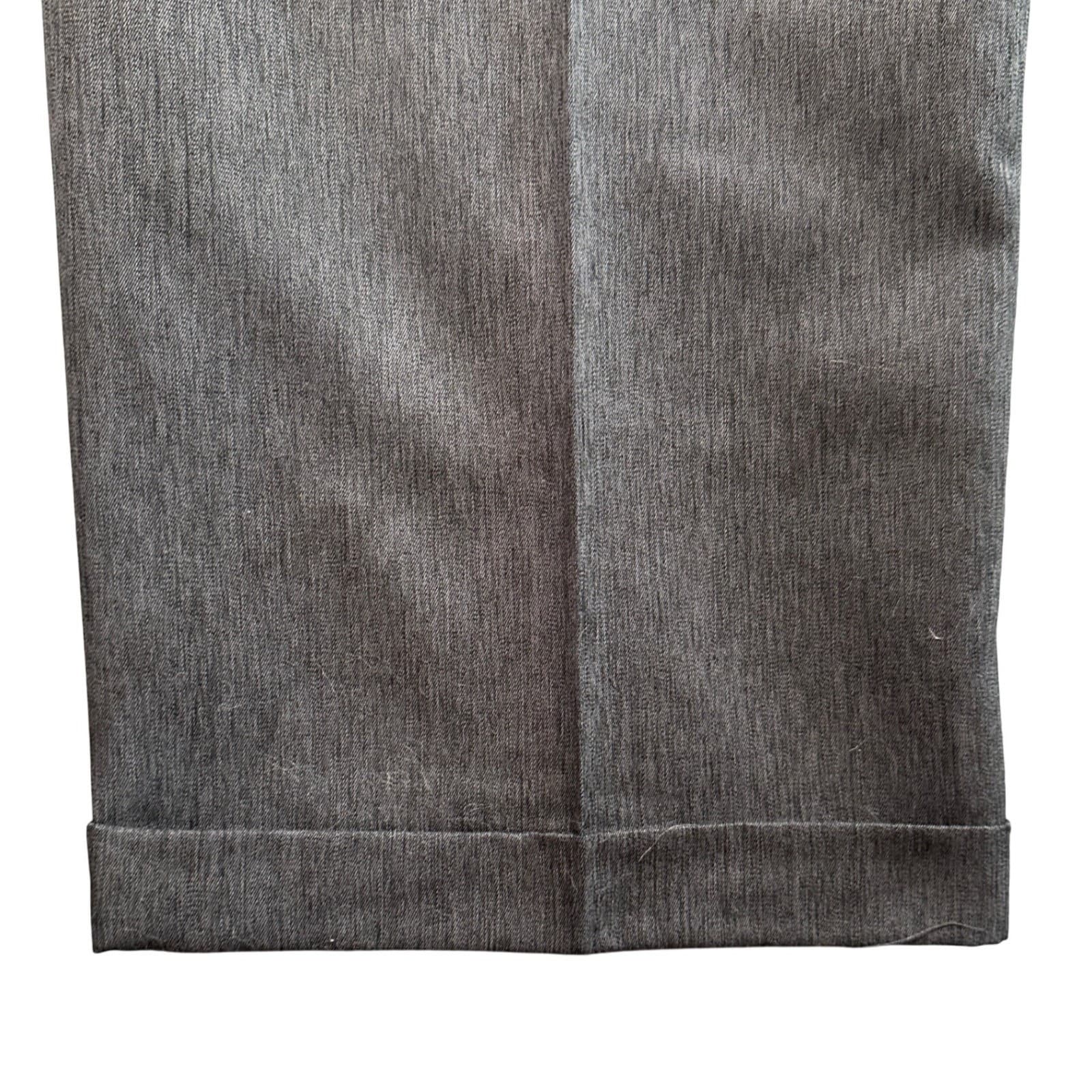 Perry Ellis Portfolio Dress Pants Mens 38x29 Grey Excellent Pleated Cuffed Hem - Thumbnail 5