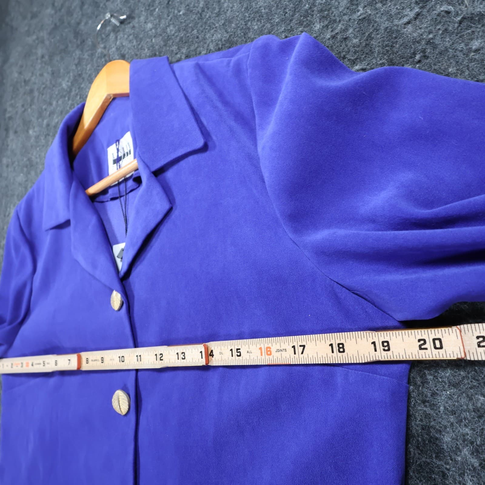 Leslie Fay Button Up Jacket Womens 8P Purple Polyester Professional Blazer - Thumbnail 3