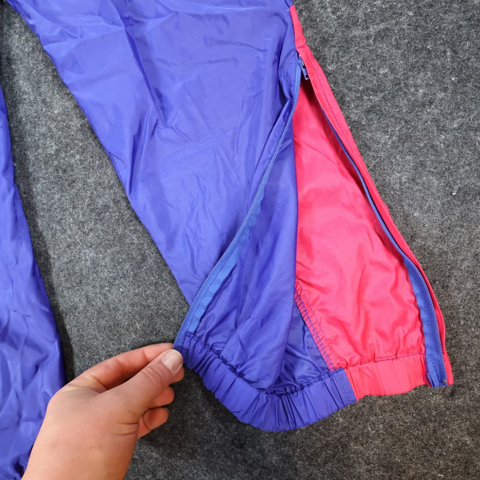 Nike Track Pants Mens Large Purple Nylon Vintage 90s Colorblock Windbreaker - Thumbnail 12