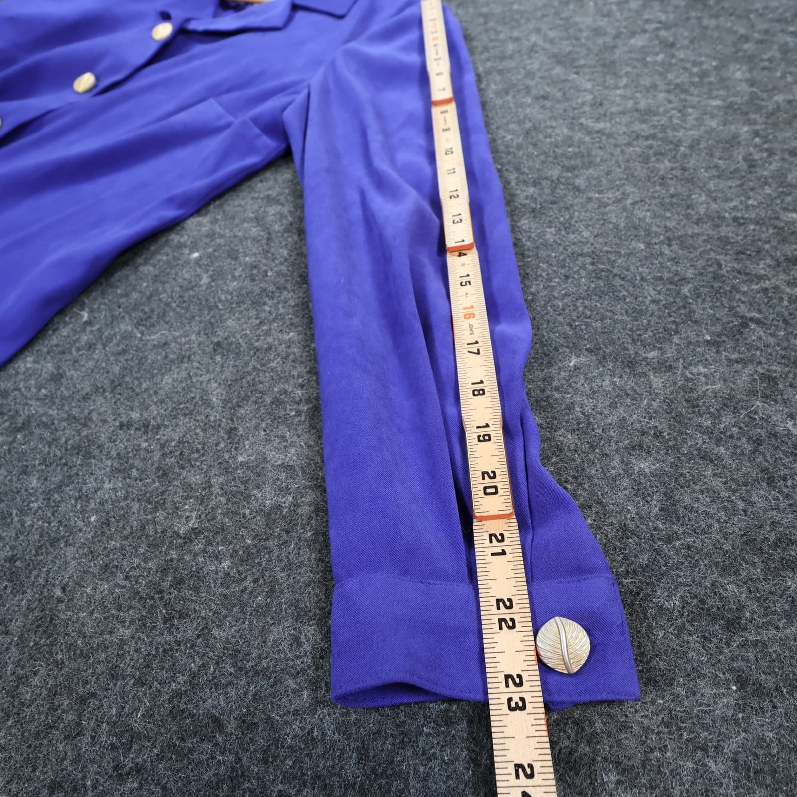 Leslie Fay Button Up Jacket Womens 8P Purple Polyester Professional Blazer - Thumbnail 4