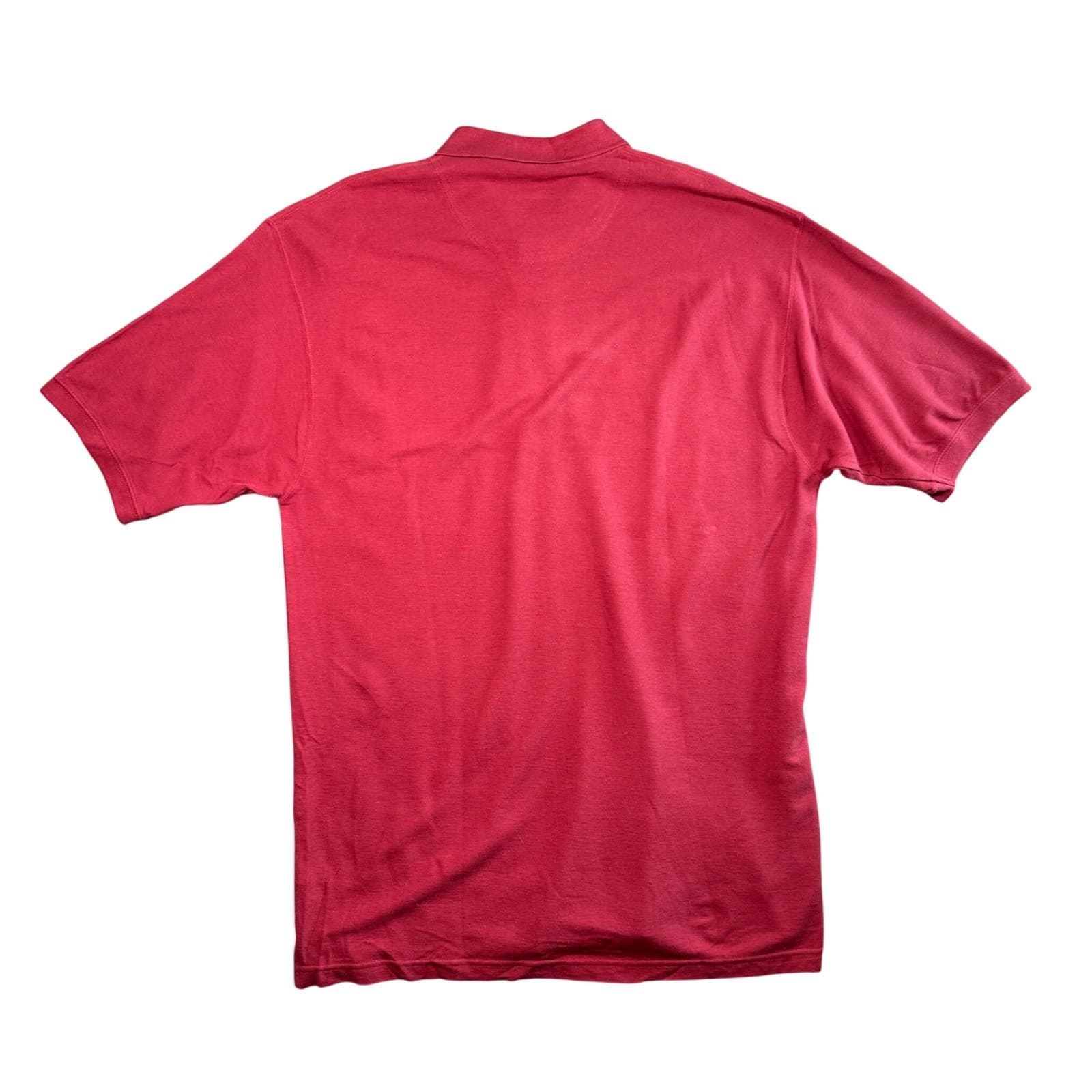 PB Basics Polo Shirt Men XL Red New Garment Washed 100% Cotton Short Sleeve - Thumbnail 2