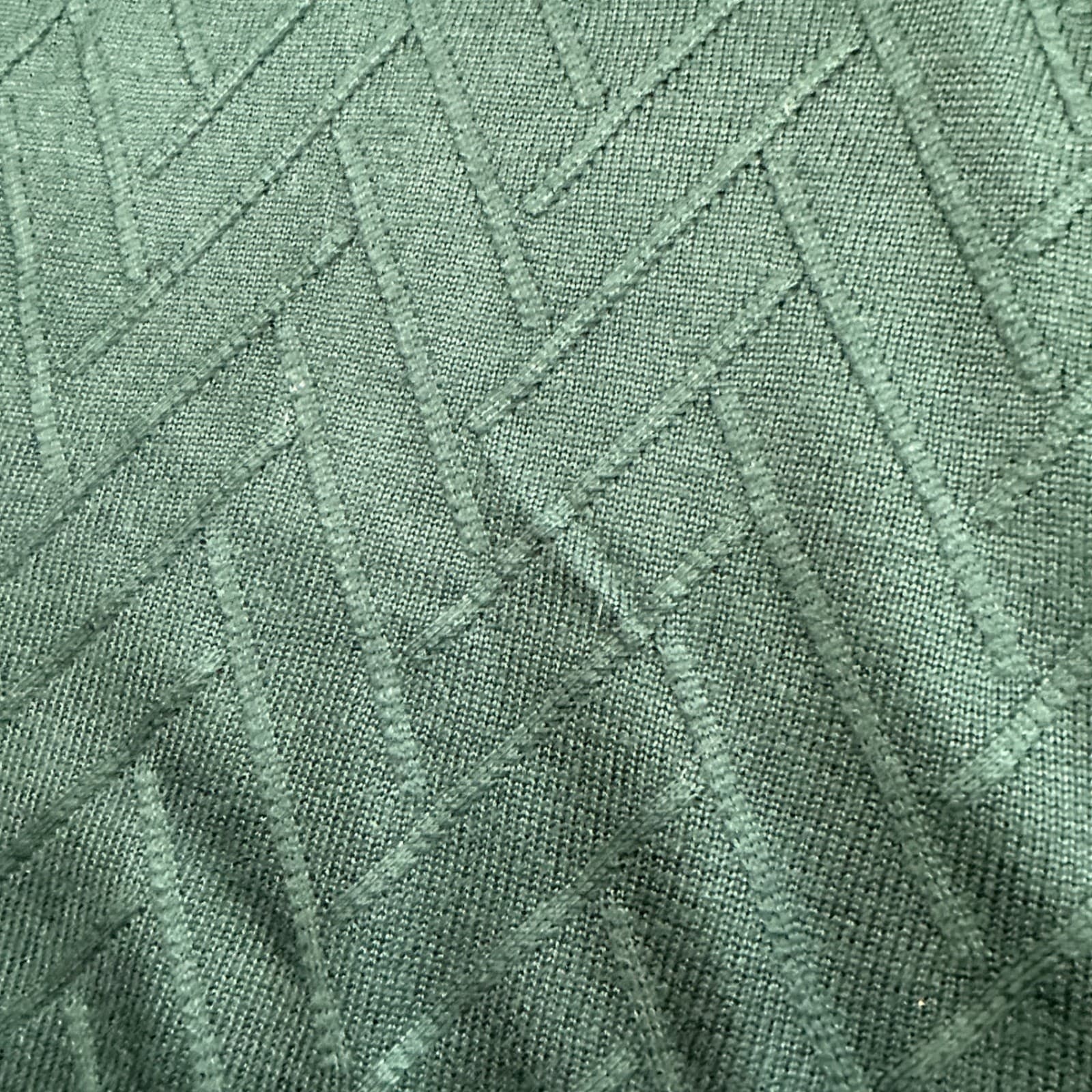 Calvin Klein Sweater Mens XL Green Excellent Chevron Textured Knit - Thumbnail 3