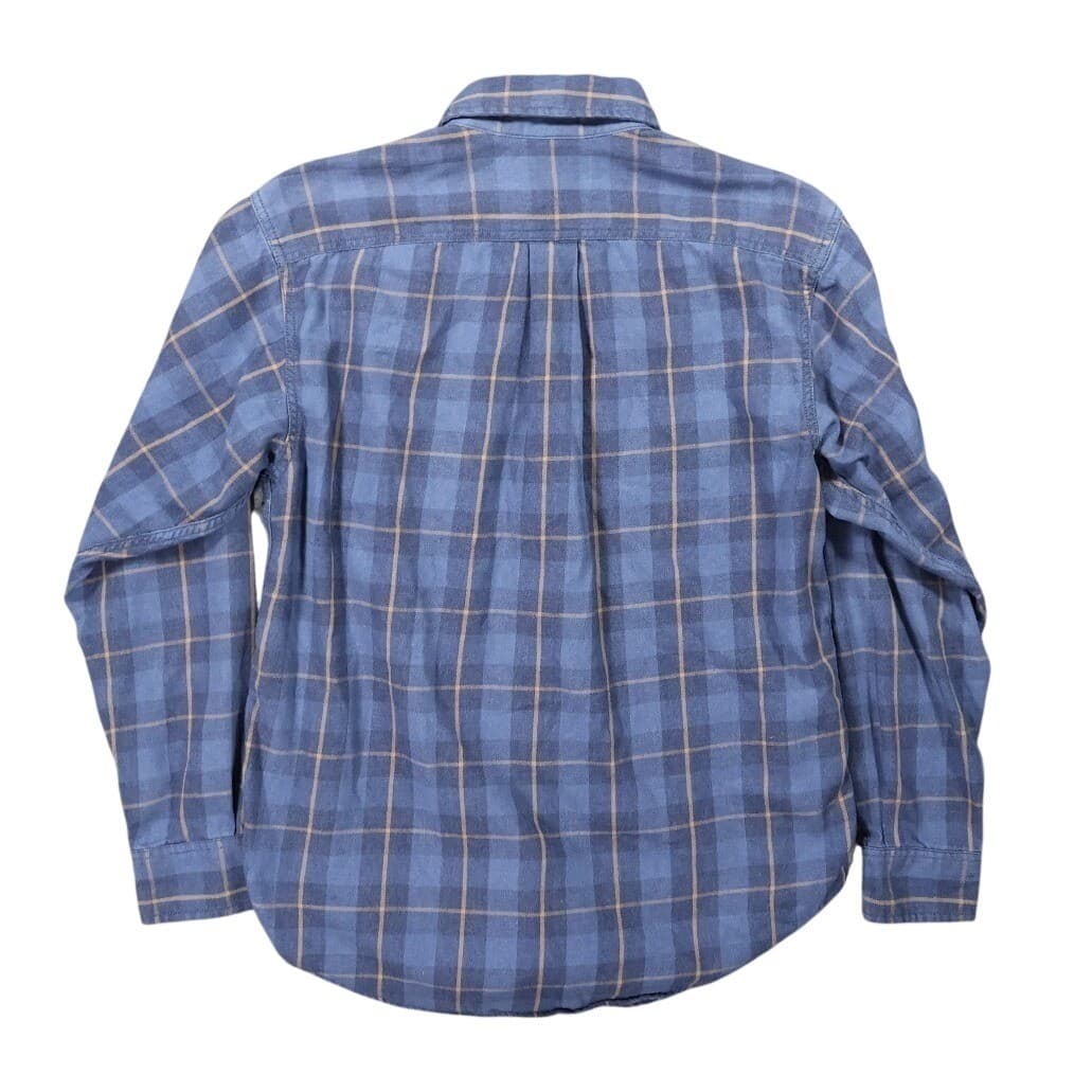 Roundtree & Yorke Button Down Shirt Mens S Blue Excellent Plaid Long Sleeve 1469 - Thumbnail 3