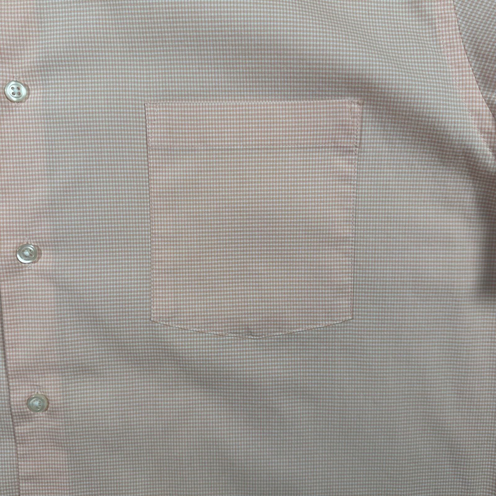 Van Heusen Button Down Mens 17.5 34/35 Orange Excellent Flex Regular Stretch - Thumbnail 5