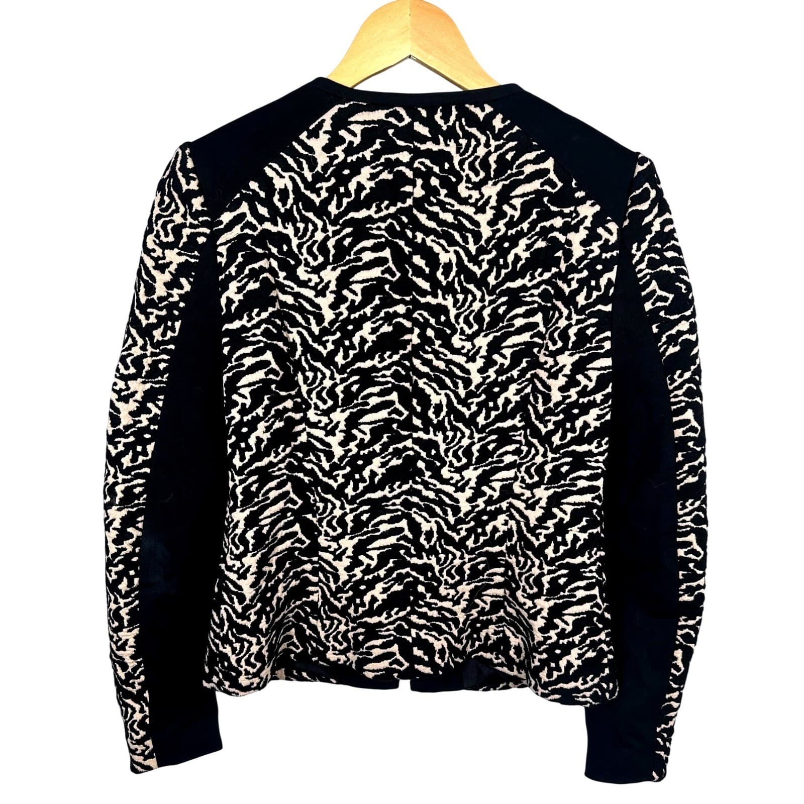 Calvin Klein Women's Black Animal Print Zip Front Jacket Size S - Thumbnail 3
