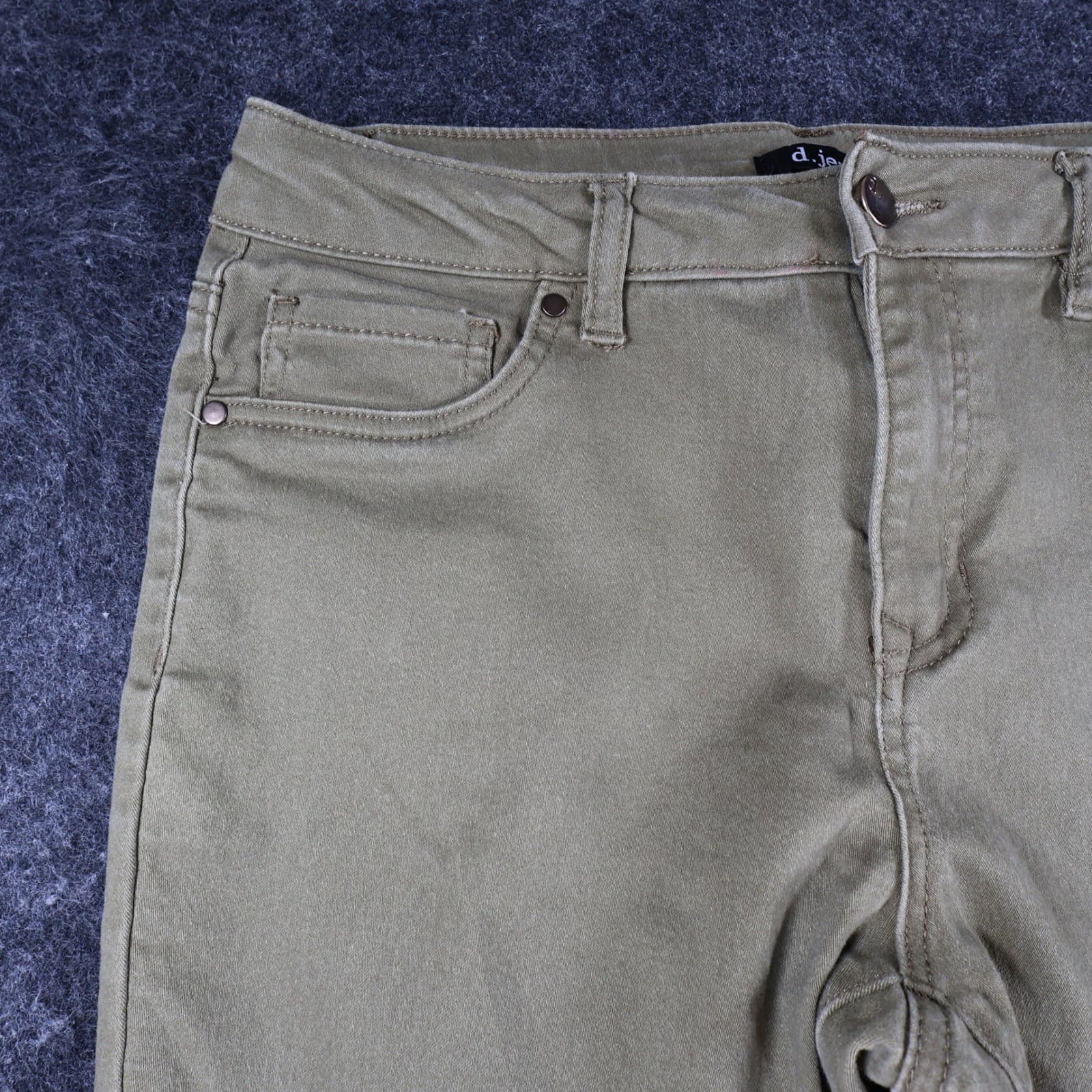 d.jeans Skinny Pants Womens 10 Olive Green Cotton Repreve Stretch Slim Casual - Thumbnail 10