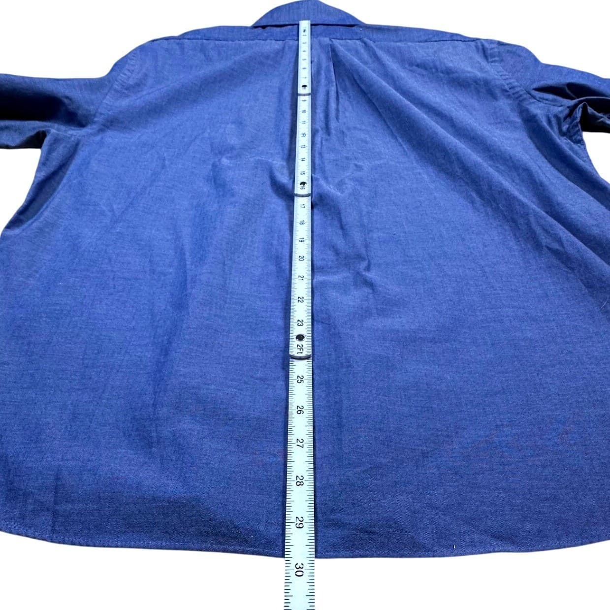 IZOD Mens Slim Fit Long Sleeve Button Down Dress Shirt Blue Size Large 16-16.5 - Thumbnail 5