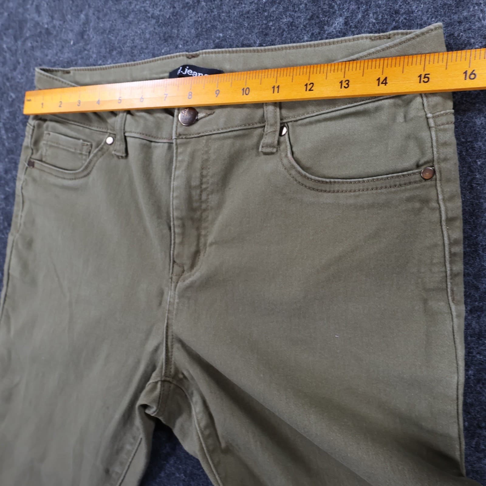 d.jeans Skinny Pants Womens 10 Olive Green Cotton Repreve Stretch Slim Casual - Thumbnail 6