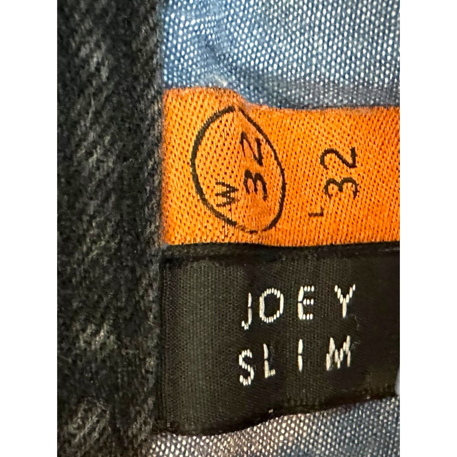 JOEY JEANS Mens Joey Slim Fit Dark Wash Button Fly Denim Jeans W32 L32 - Thumbnail 7