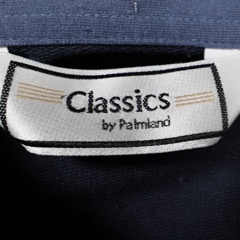 Classics by Palmland Long Sleeve Polo Shirt Mens XL Blue Excellent Vintage - Thumbnail 5