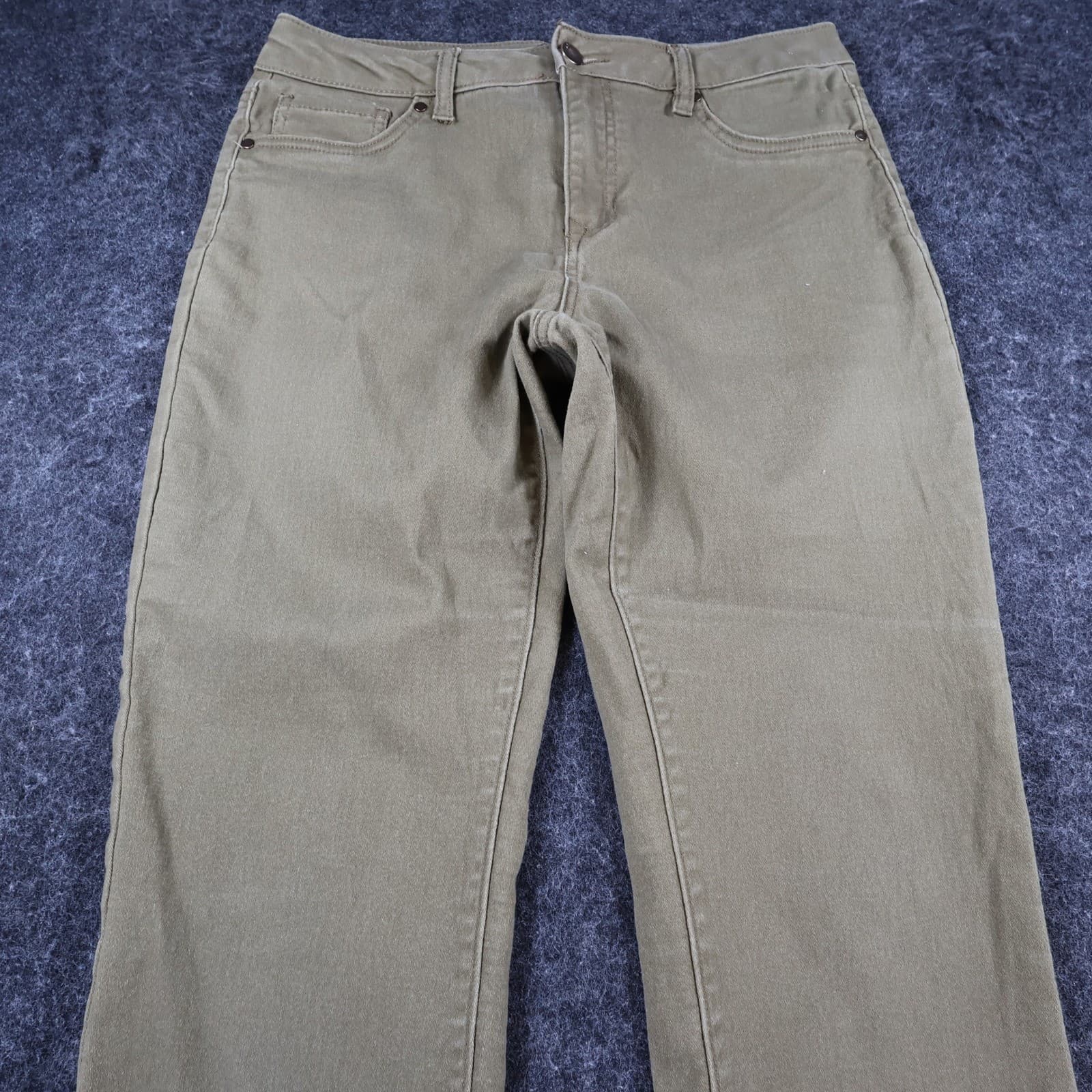d.jeans Skinny Pants Womens 10 Olive Green Cotton Repreve Stretch Slim Casual - Thumbnail 8
