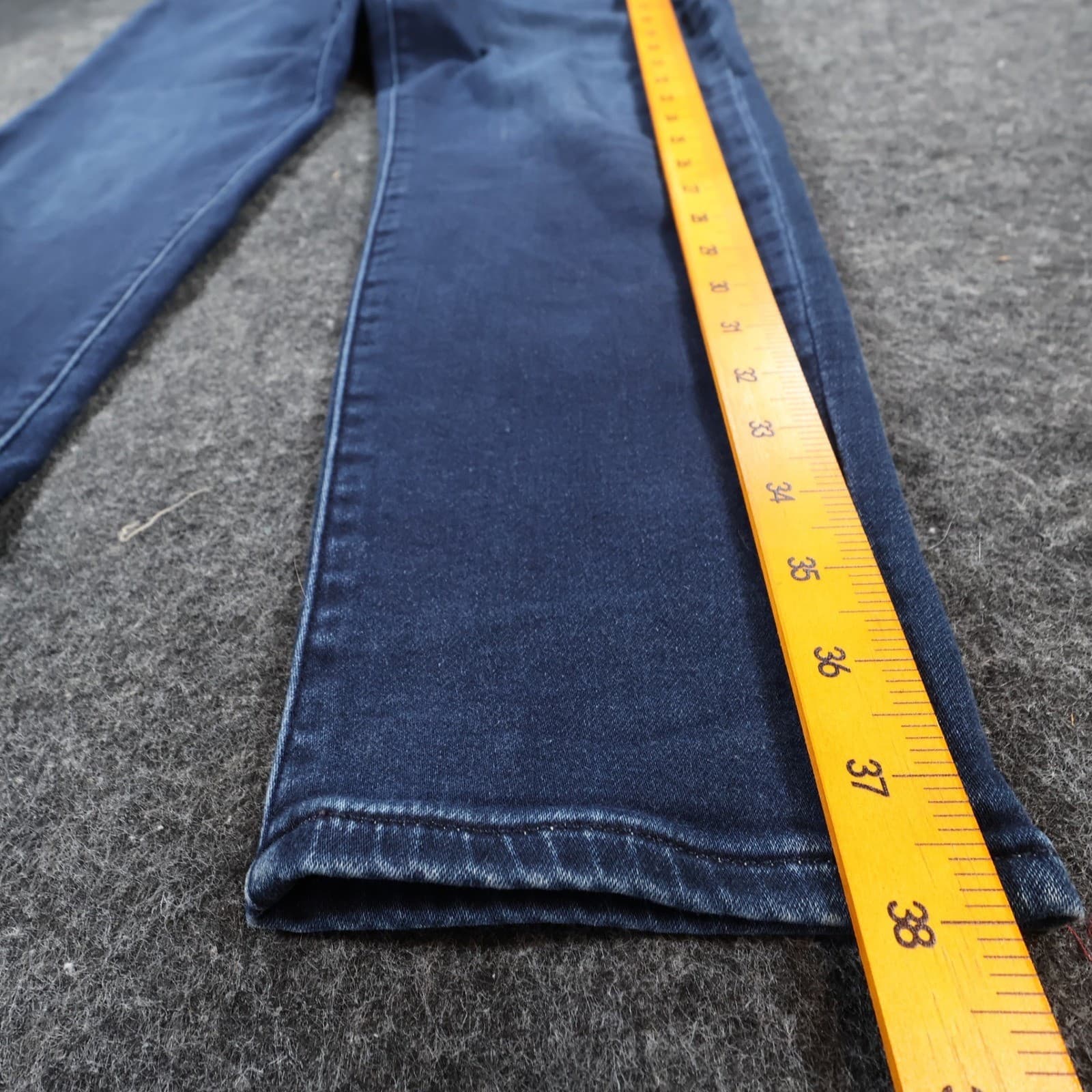 Express Skinny Jeans Womens 14R Dark Blue Cotton Blend High Rise Stretch Denim - Thumbnail 3