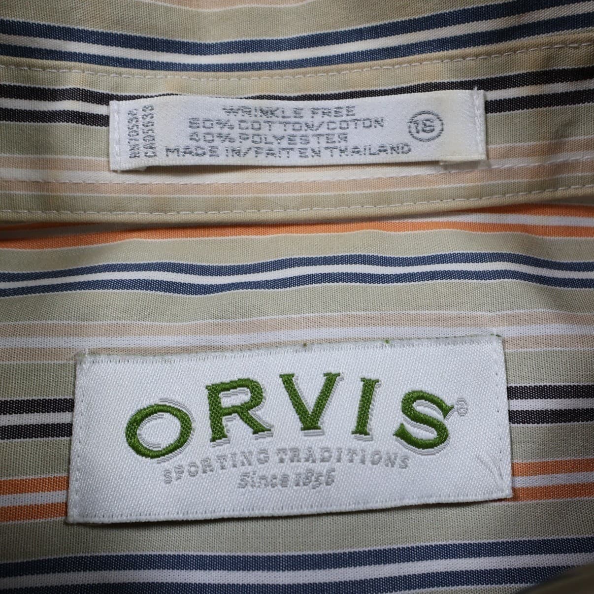 Orvis Button Up Shirt Womens 16 Multicolor Excellent Striped Long Sleeve - Thumbnail 5