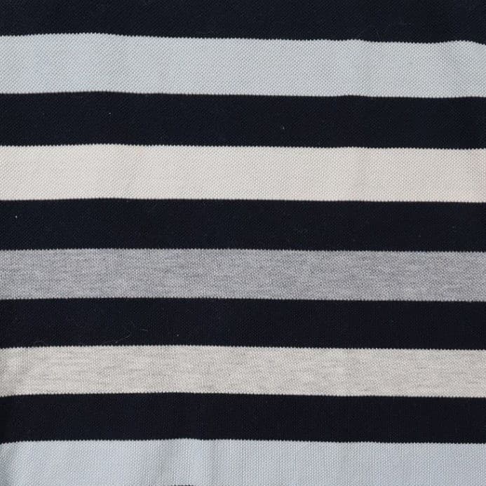 Austin Reed Polo Shirt Mens XXL Blue Excellent Striped Mercerized Cotton - Thumbnail 4