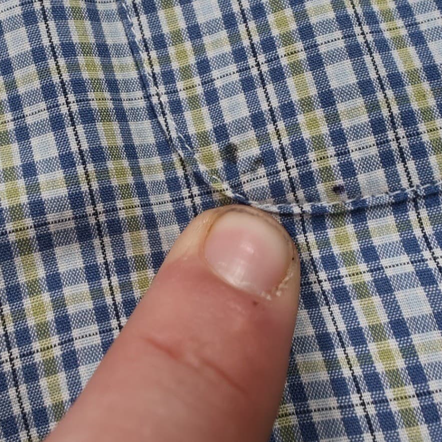 Haggar EZ'S Button Up Men Large Blue Good Plaid Short Sleeve Casual Shirt - Thumbnail 5