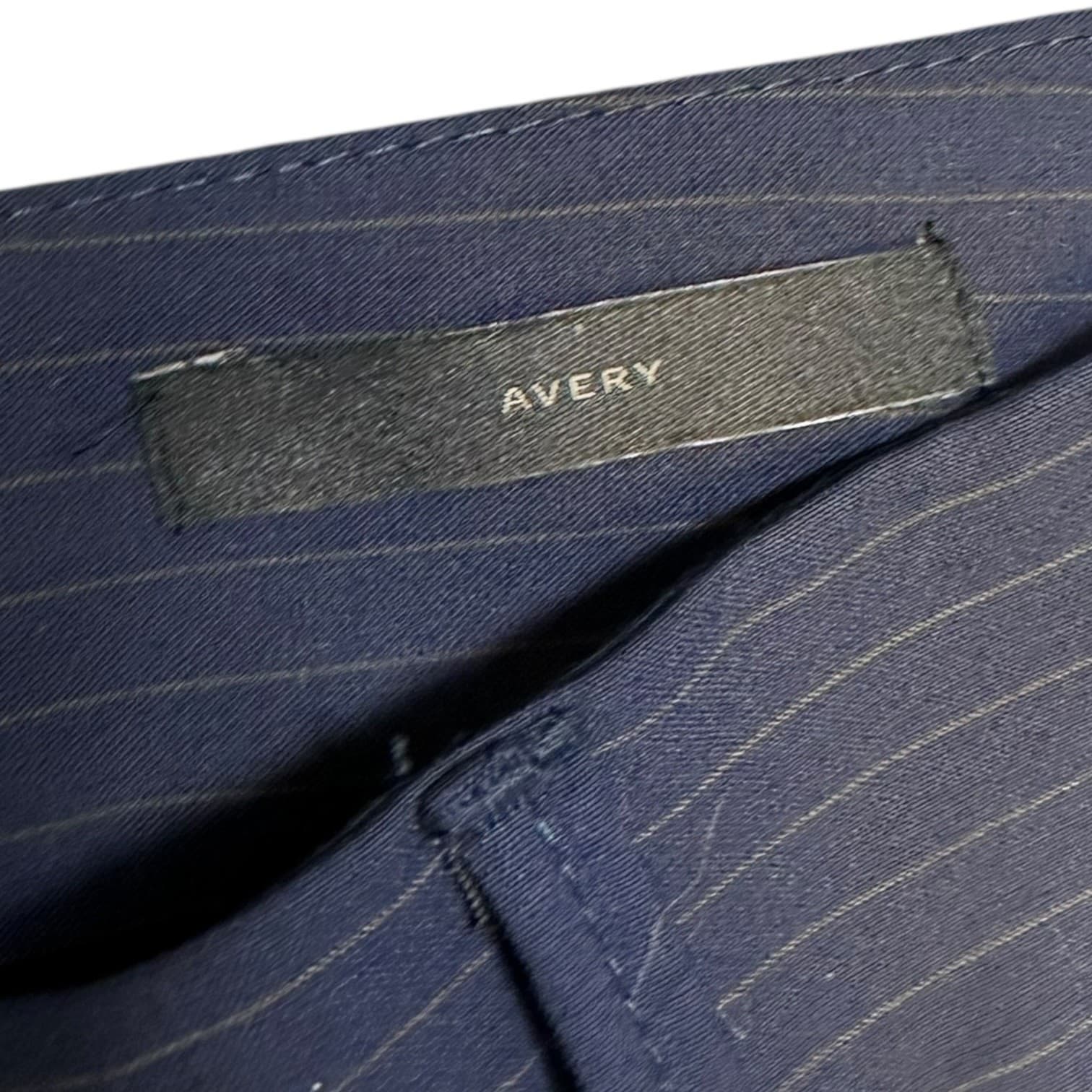 Banana Republic Avery Women’s 12 Navy Pinstripe Tie Waist Dress Pants - Thumbnail 3