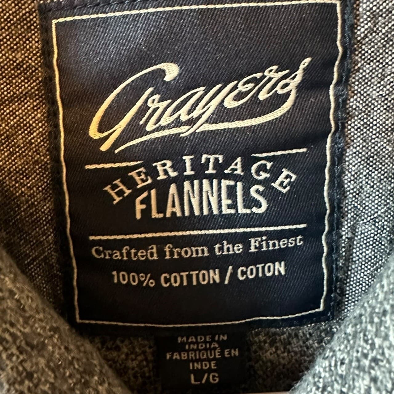 Crayers Heritage Flannels Men's Long Sleeve Button Up Shirt Size Large - Thumbnail 7
