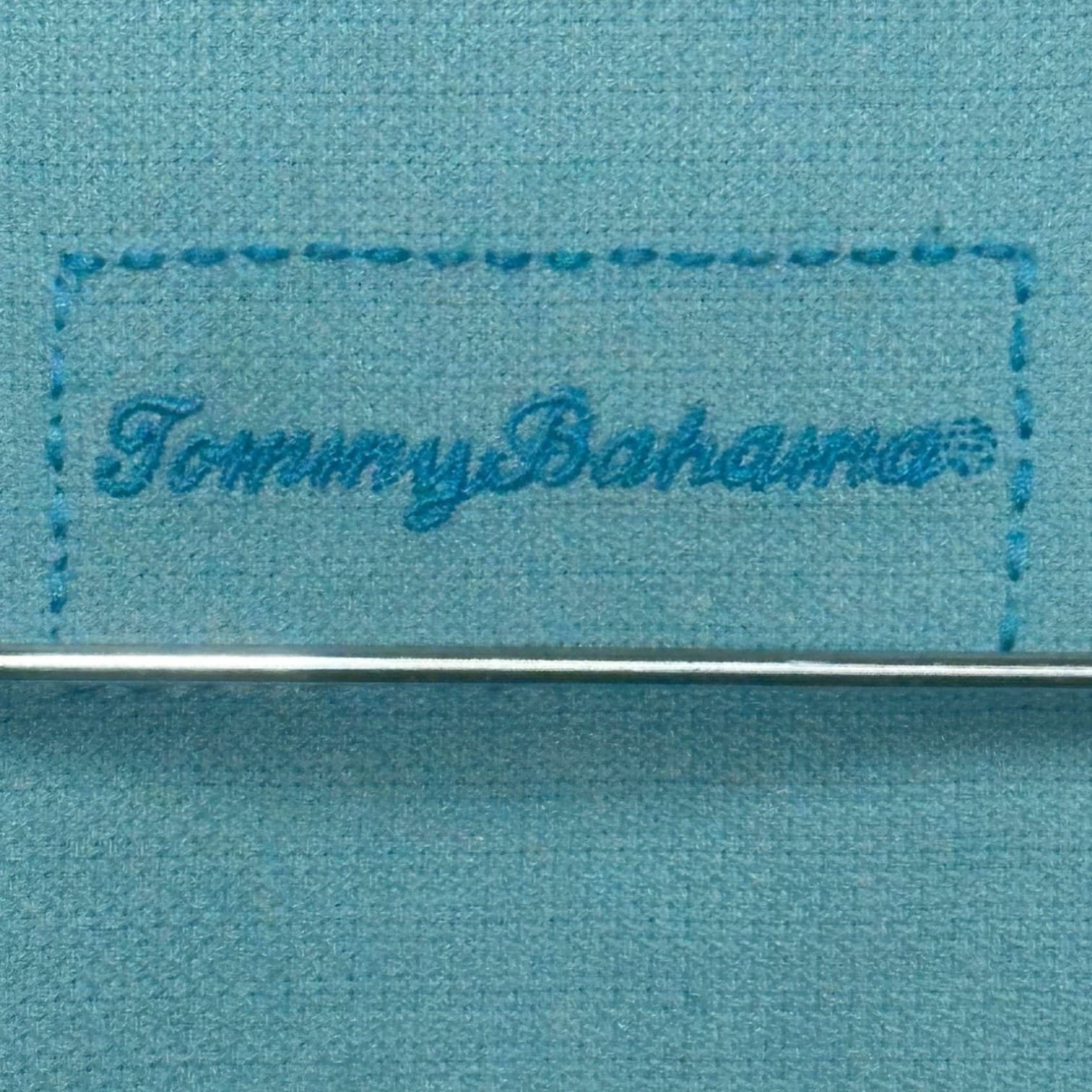 Tommy Bahama Blue Button Down Shirt Mens Large Short Sleeve Casual - Thumbnail 3