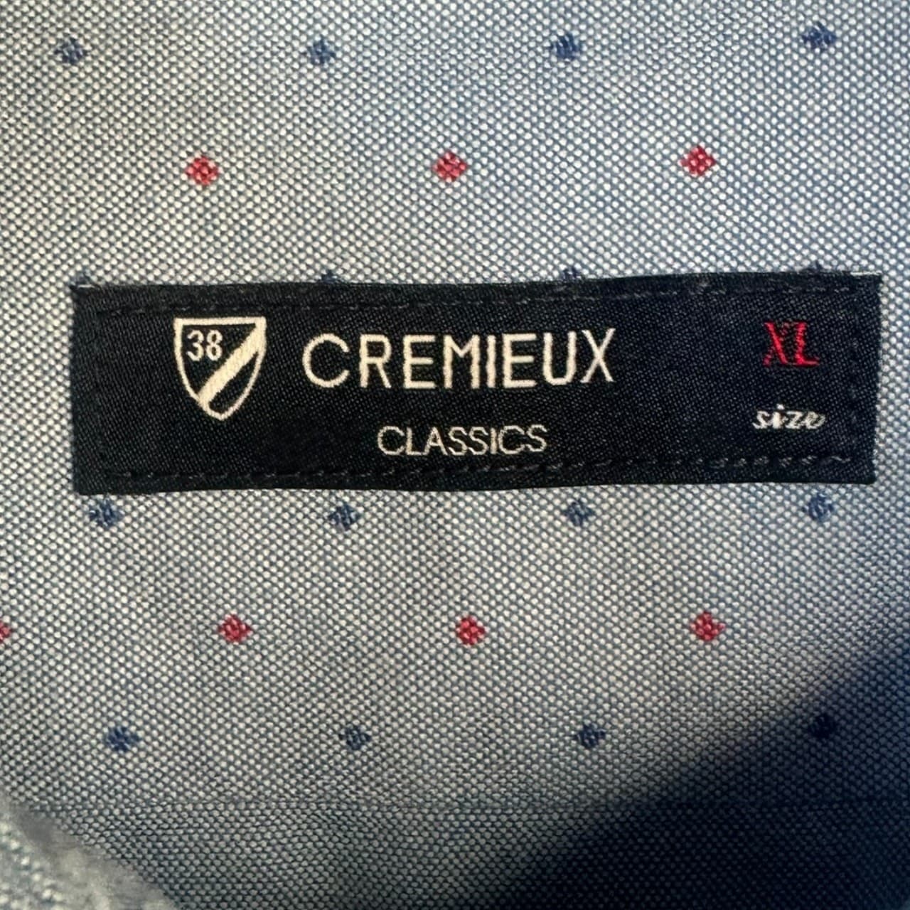 CREMIEUX CLASSICS Mens XL Blue Dotted Button Down Long Sleeve Shirt - Thumbnail 7
