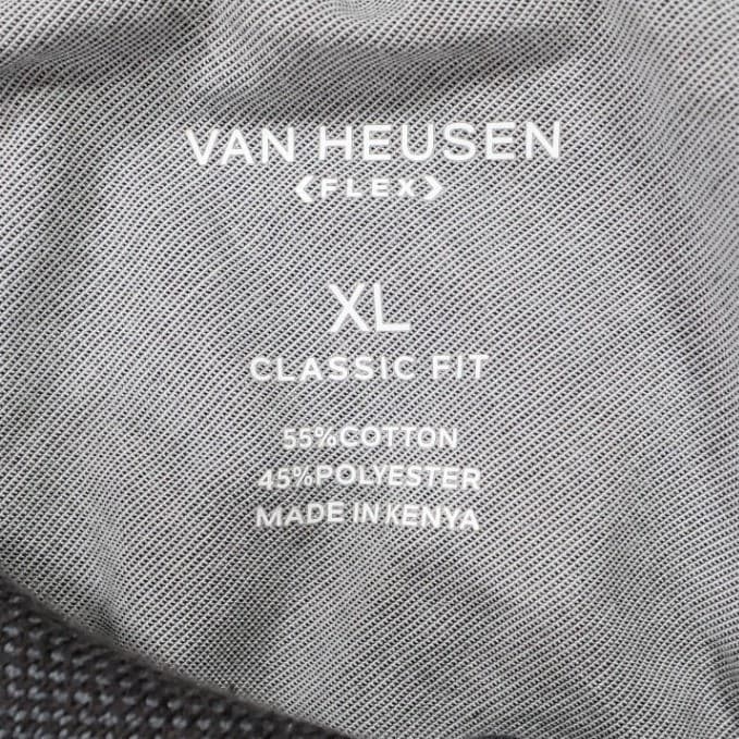Van Heusen Polo Shirt Mens XL Gray Excellent Colorblock Short Sleeve 1500-051226 - Thumbnail 5