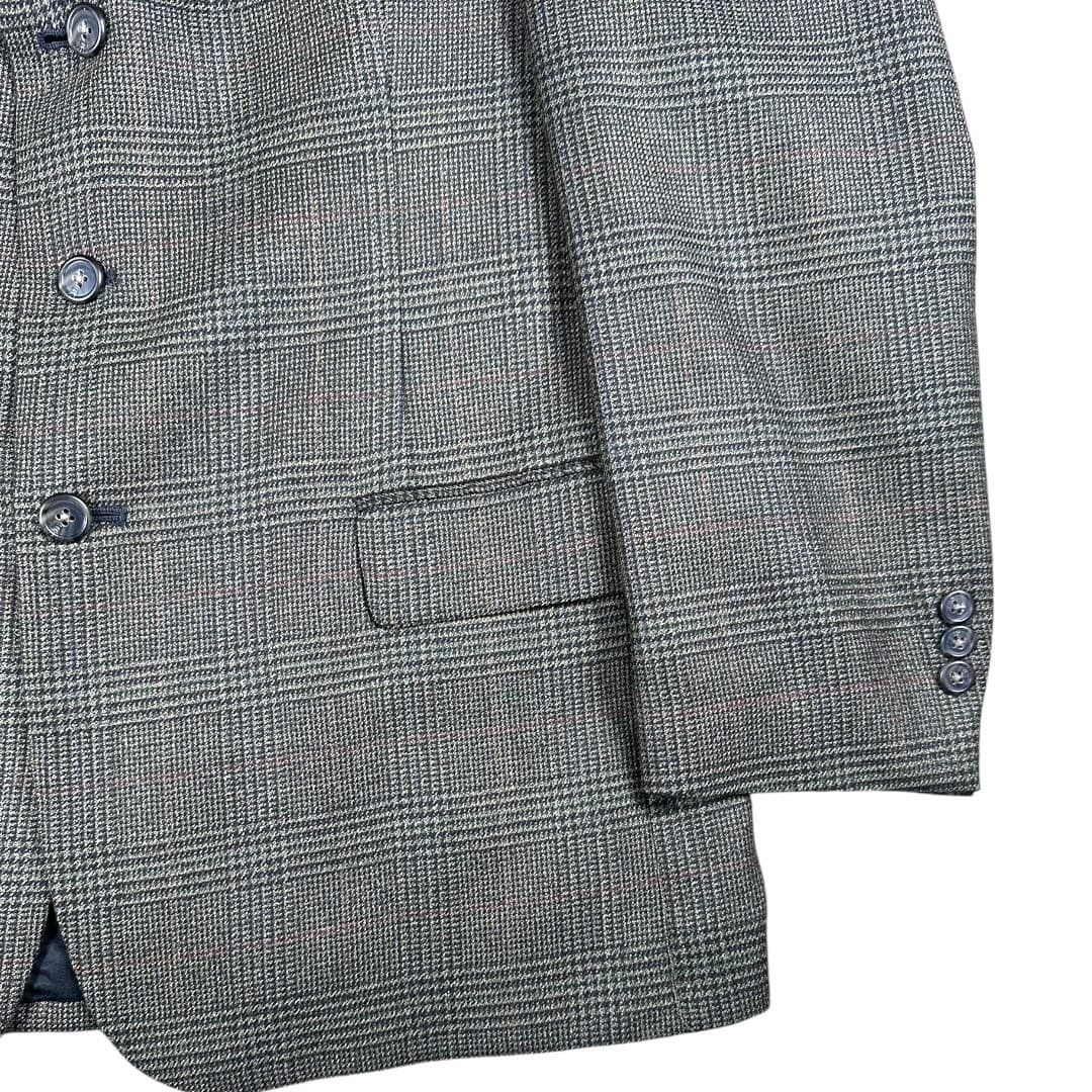 Jonathan Hunter Blazer Mens 42R Grey Brown Glen Plaid Sport Coat USA Tailored - Thumbnail 6