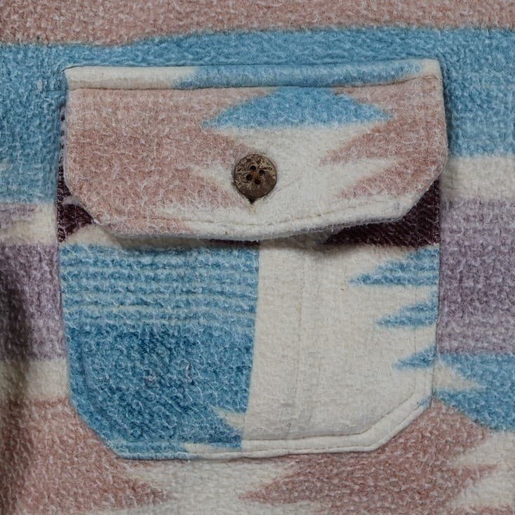Royce Fleece Shirt Jacket Mens M Multicolor Excellent Southwestern Aztec Print - Thumbnail 5