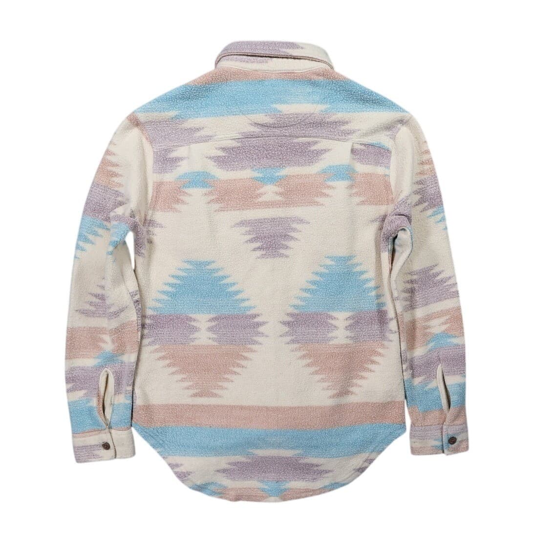 Royce Fleece Shirt Jacket Mens M Multicolor Excellent Southwestern Aztec Print - Thumbnail 2